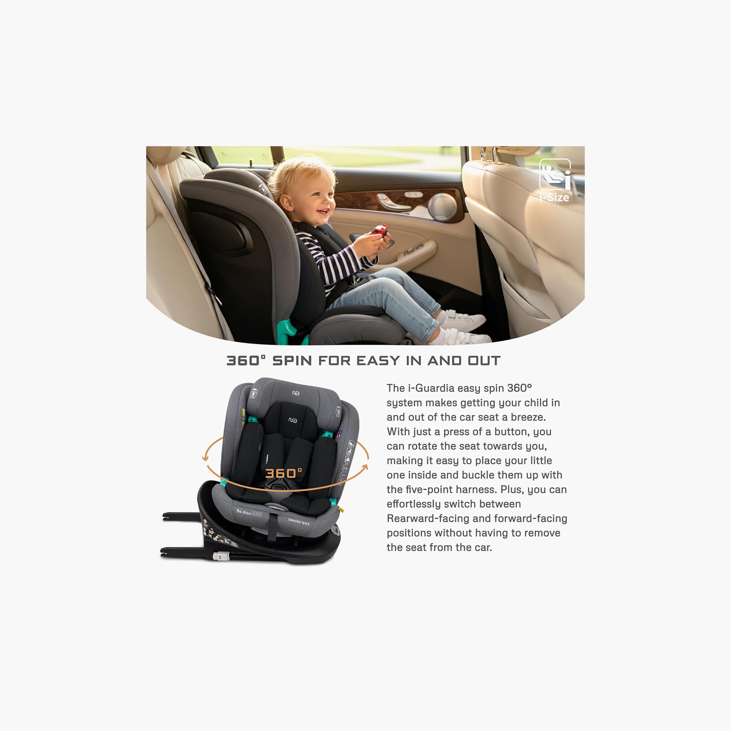 Neobreez i-GUARDIA 360° ISOFIX I-Size Recline & Adjustable Baby Car Seat-baby-gear-carseats-image-6