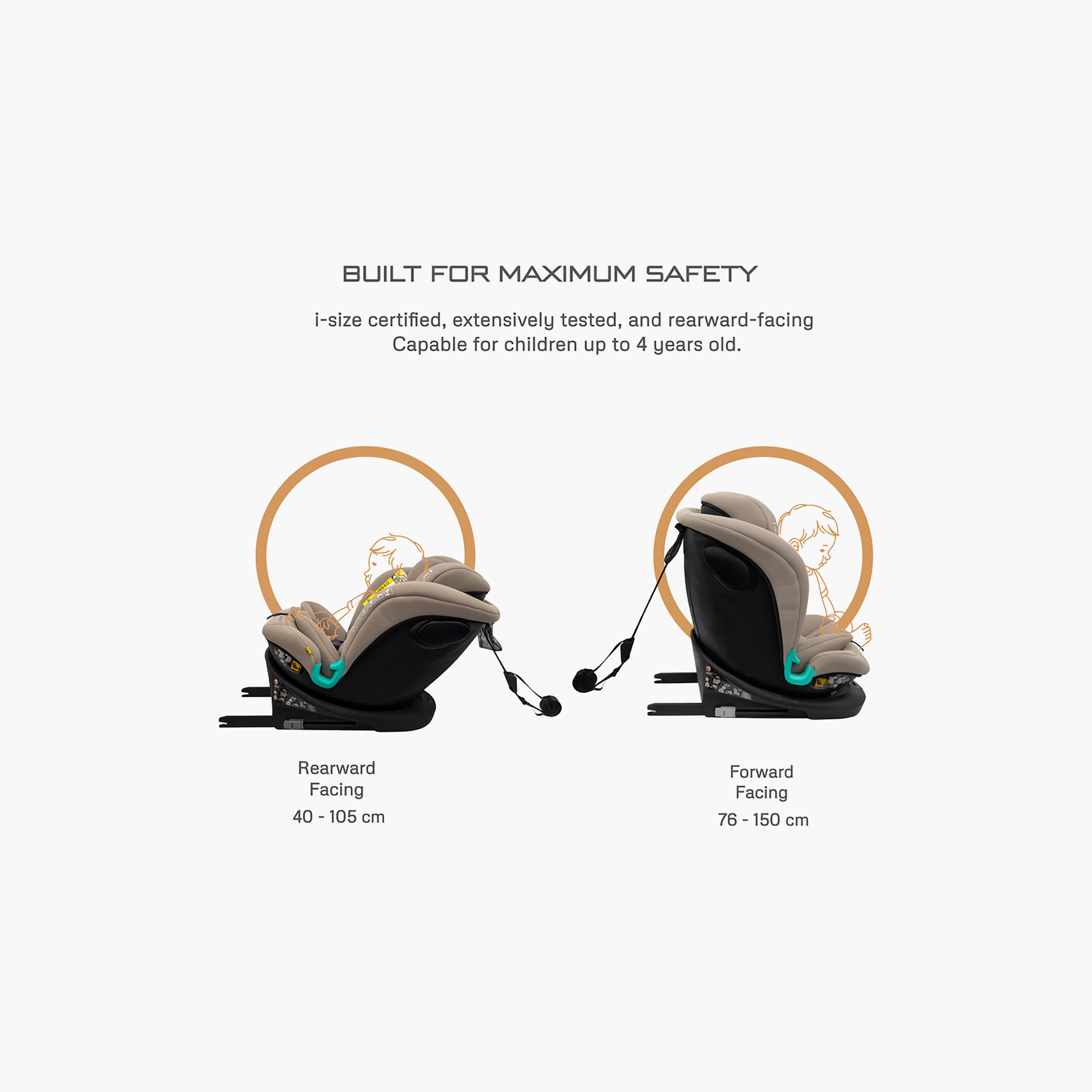 Neobreez i-GUARDIA 360° ISOFIX I-Size Recline & Adjustable Baby Car Seat-baby-gear-carseats-image-13