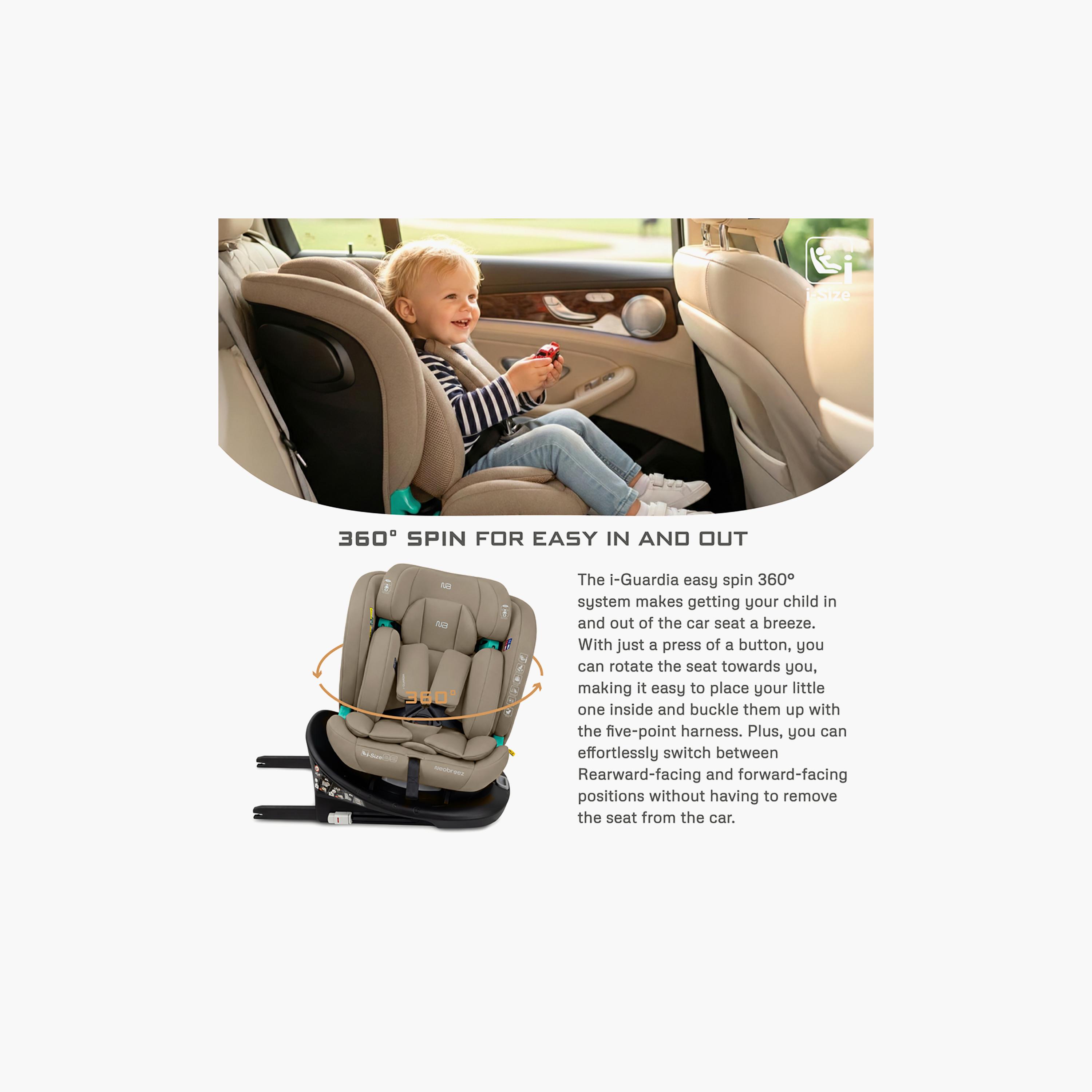 Neobreez i-GUARDIA 360° ISOFIX I-Size Recline & Adjustable Baby Car Seat-baby-gear-carseats-image-15