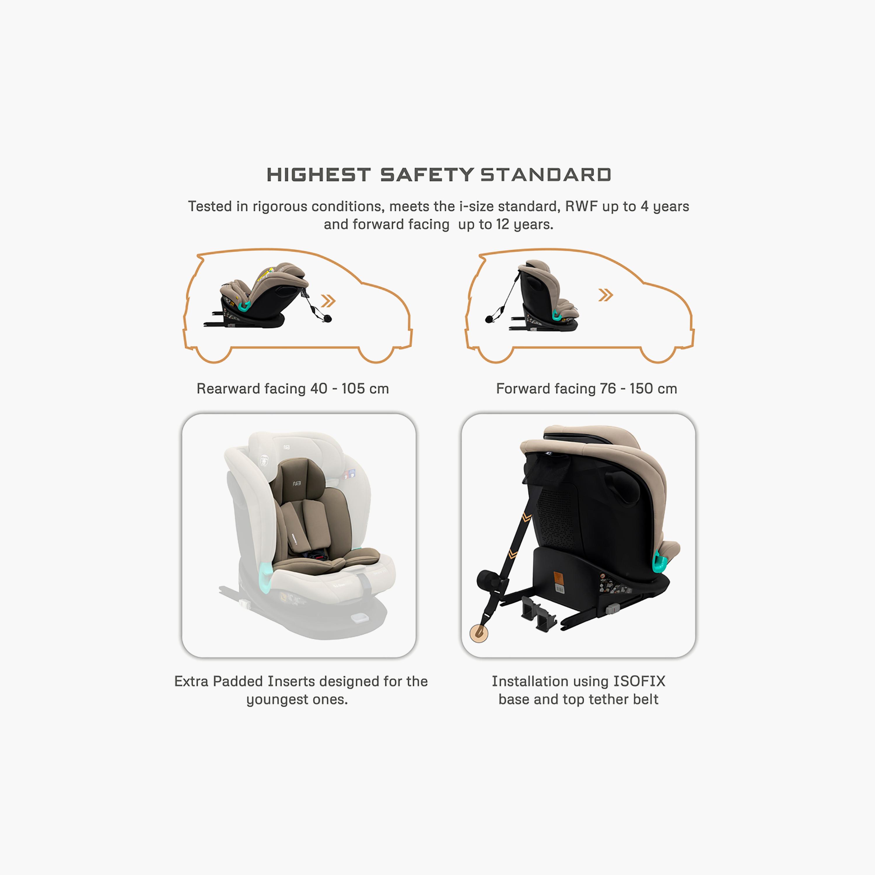 Neobreez i-GUARDIA 360° ISOFIX I-Size Recline & Adjustable Baby Car Seat-baby-gear-carseats-image-19