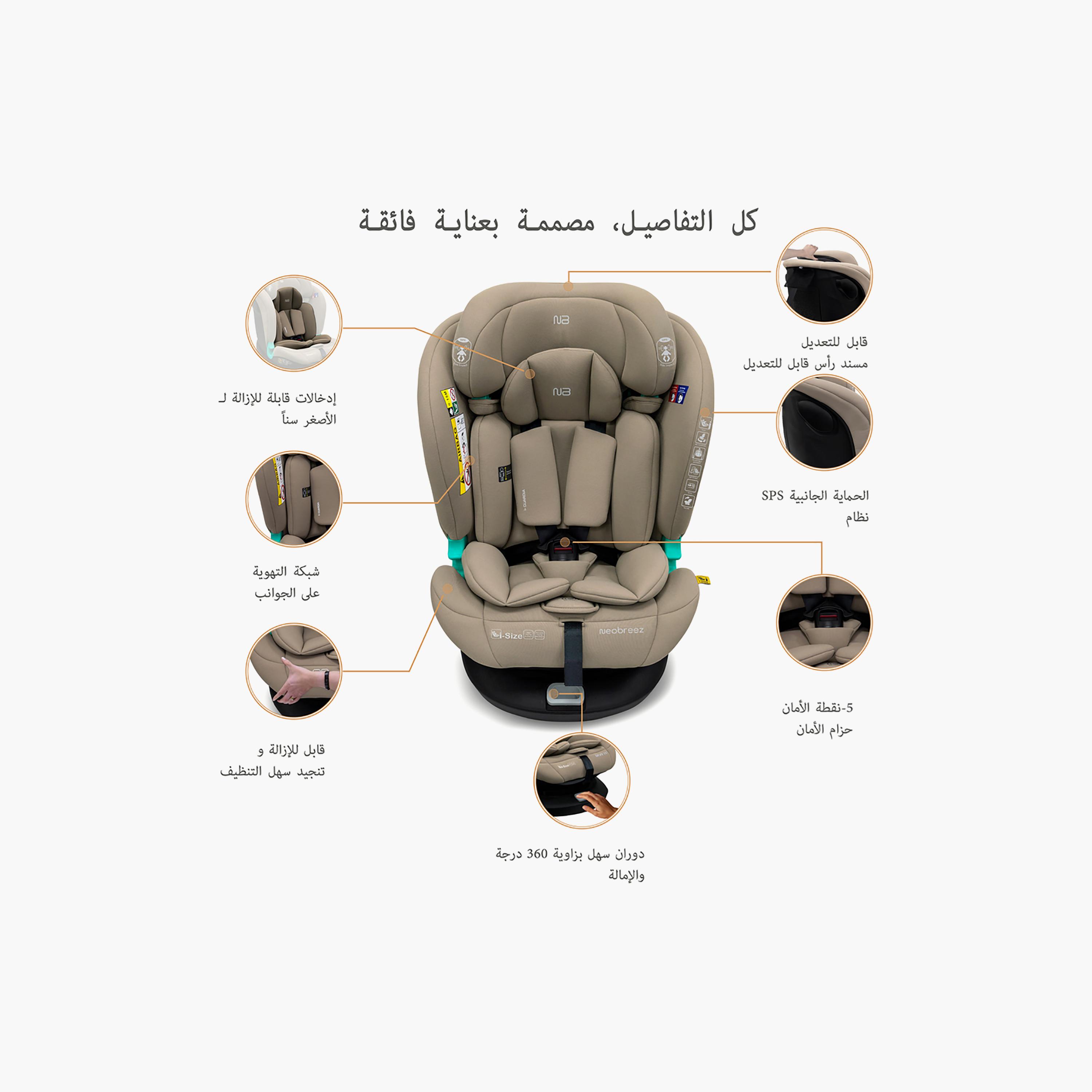 Neobreez i-GUARDIA 360° ISOFIX I-Size Recline & Adjustable Baby Car Seat-baby-gear-carseats-image-2