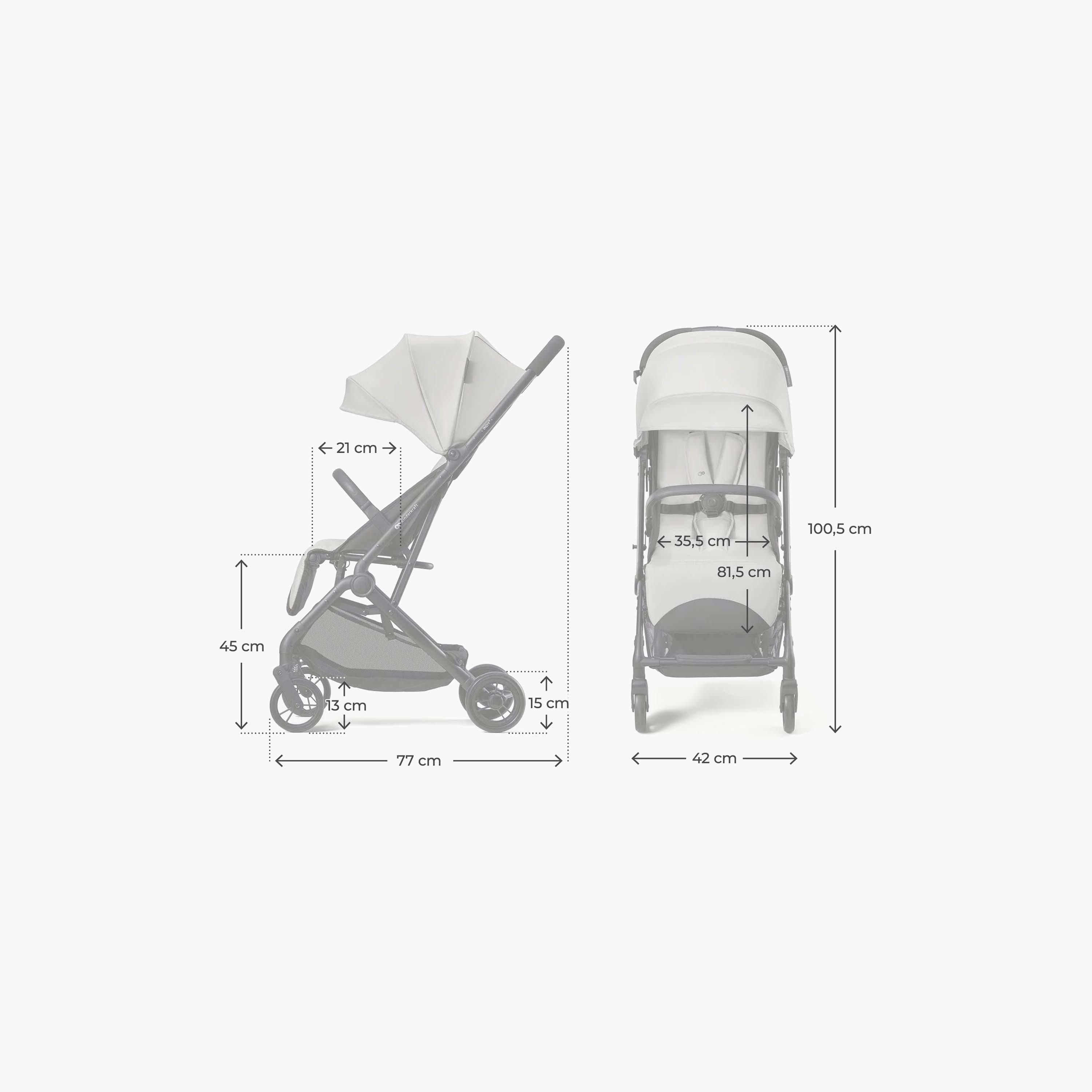 Kinderkraft INDY 3 Pushchair Infant Travel Stroller-baby-gear-strollersandprams-strollers-image-9