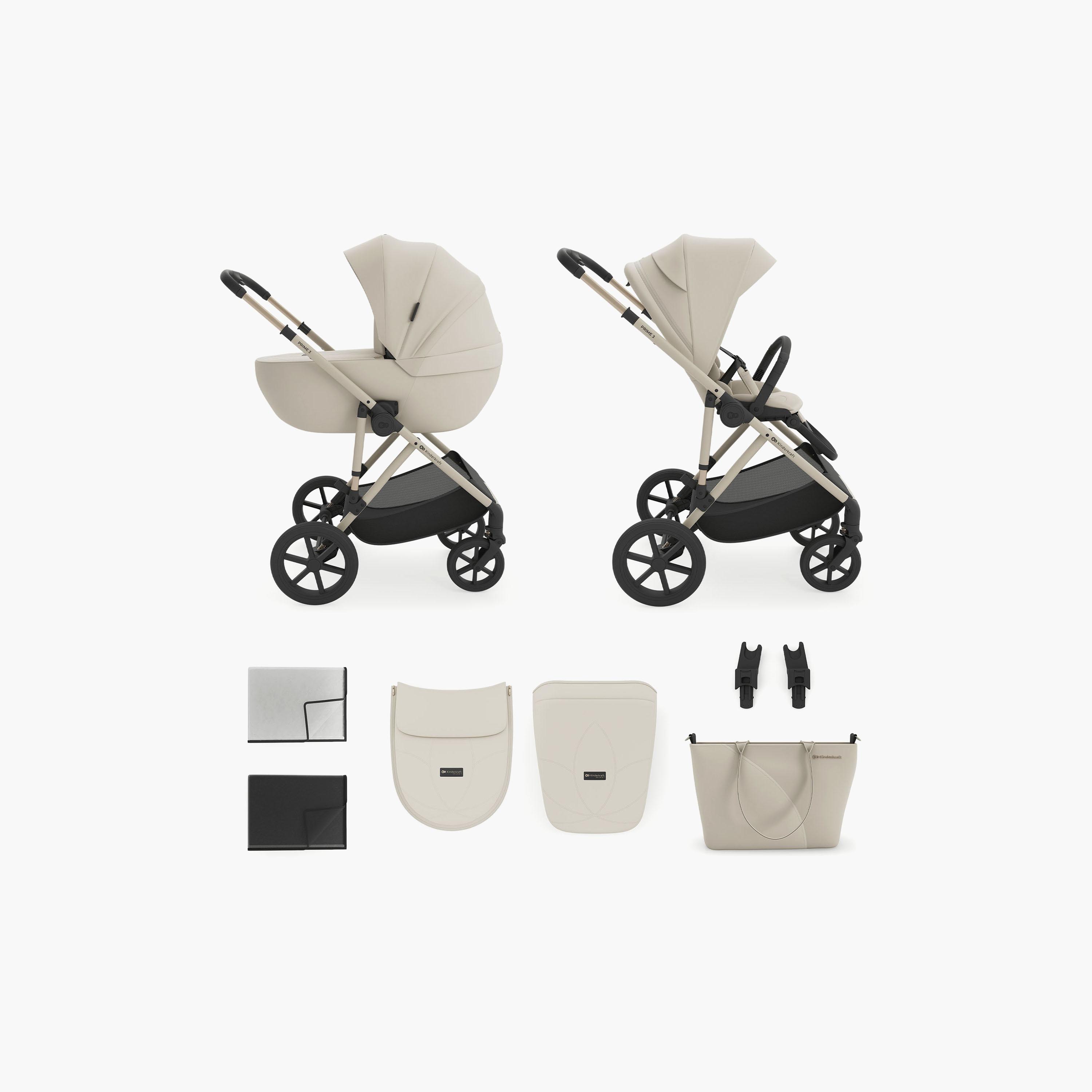 Kinderkraft Prime 3 3-in-1 Infant Baby Travel Stroller-baby-gear-strollersandprams-strollers-image-3
