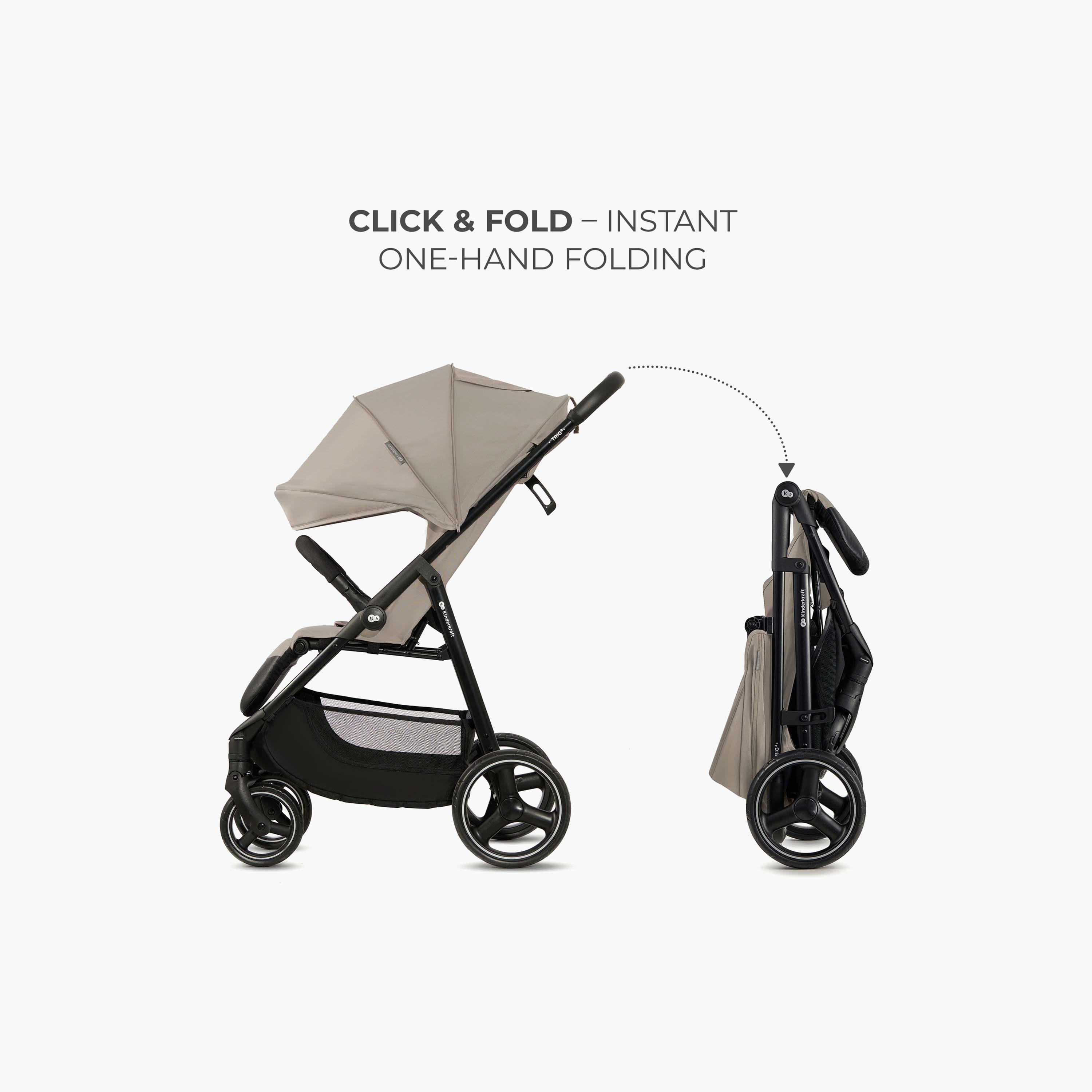 Kinderkraft TRIG 3 Infant Click & Fold Pushchair Stroller-baby-gear-strollersandprams-strollers-image-2