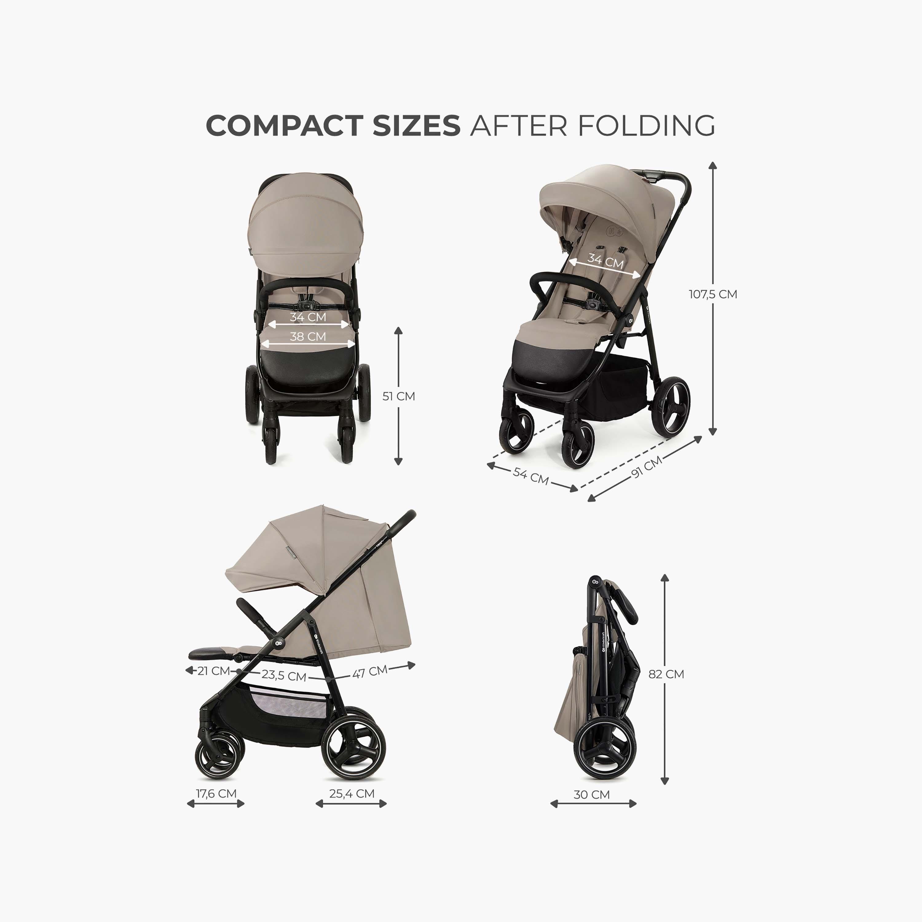 Kinderkraft TRIG 3 Infant Click & Fold Pushchair Stroller-baby-gear-strollersandprams-strollers-image-3