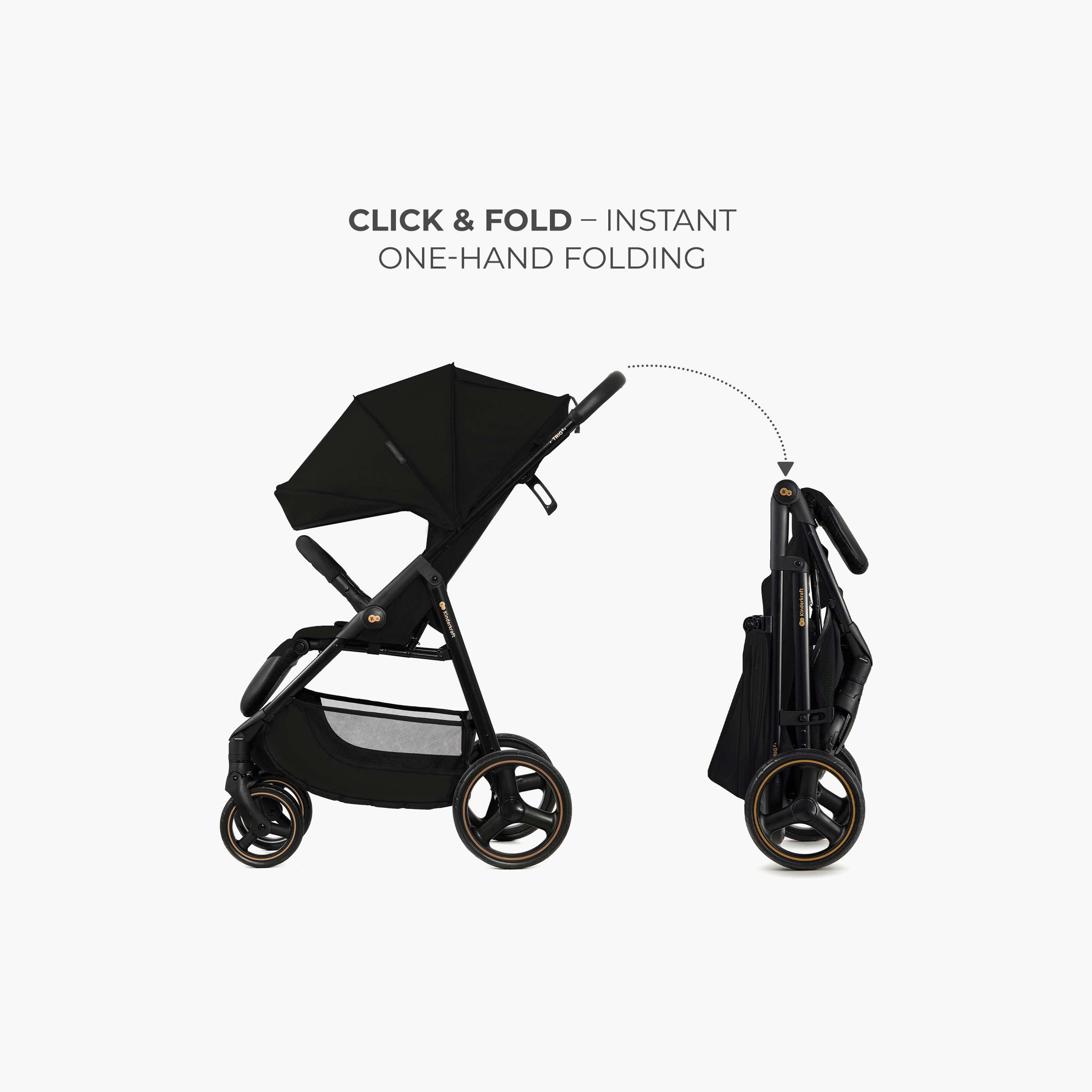 عربة أطفال "تريج 3" بتصميم "كليك أند فولد" بوش تشير من كيندر كرافت-baby-gear-strollersandprams-strollers-image-2