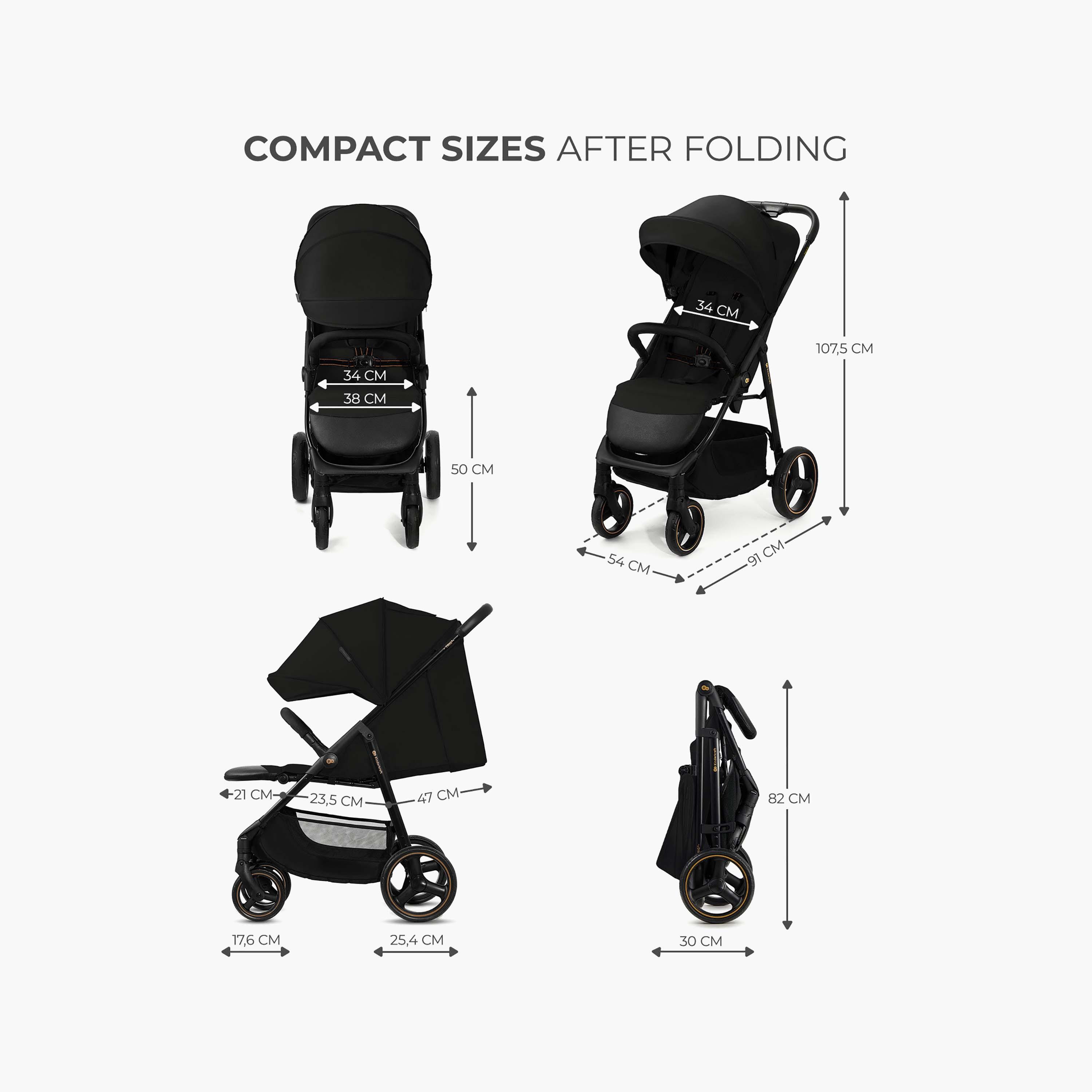 عربة أطفال "تريج 3" بتصميم "كليك أند فولد" بوش تشير من كيندر كرافت-baby-gear-strollersandprams-strollers-image-3