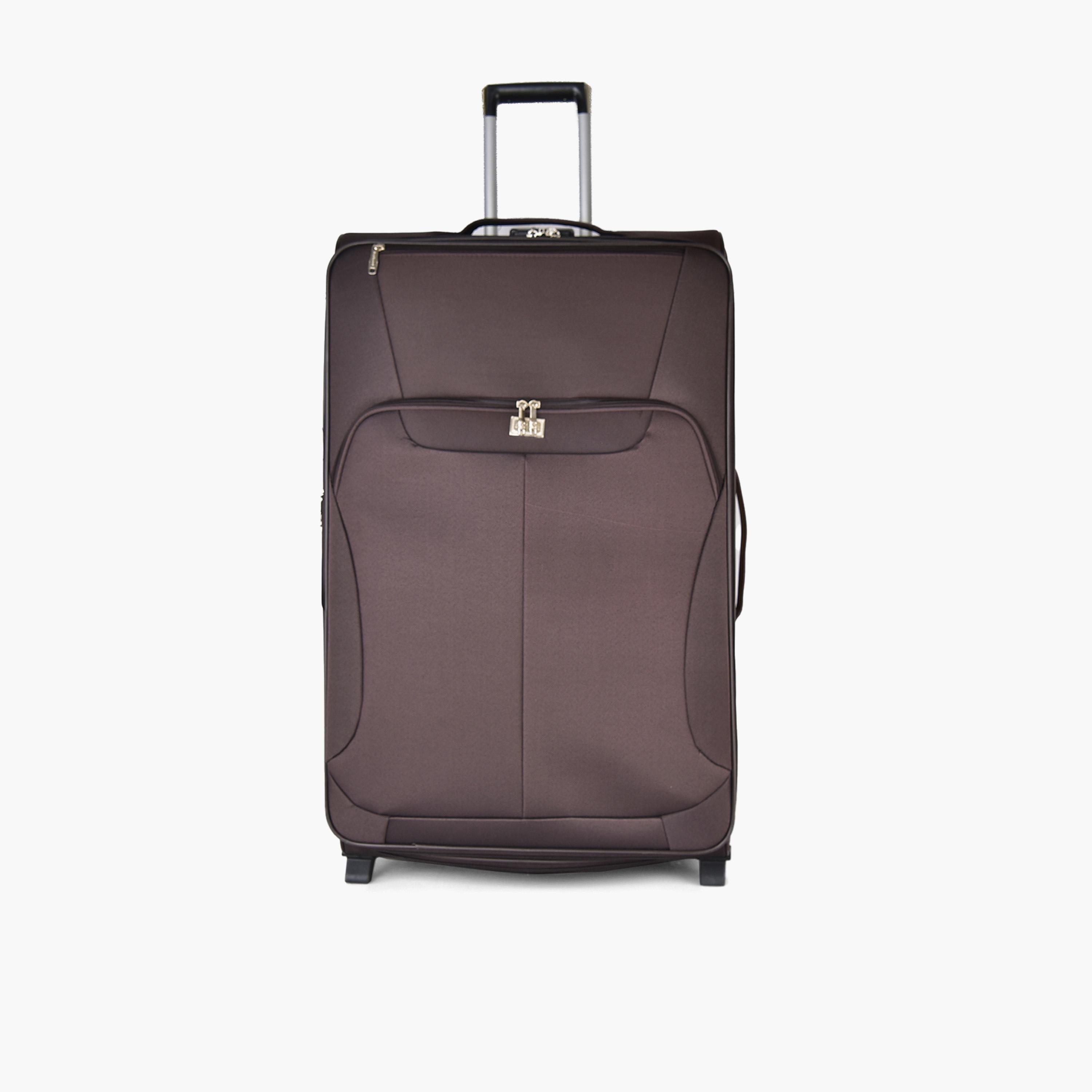 New Travel Set of 4 Polyester Soft-Sided 2-Wheeler Inline Trolley Bag with Combination Lock-travel-luggagesandbags-luggage-image-4