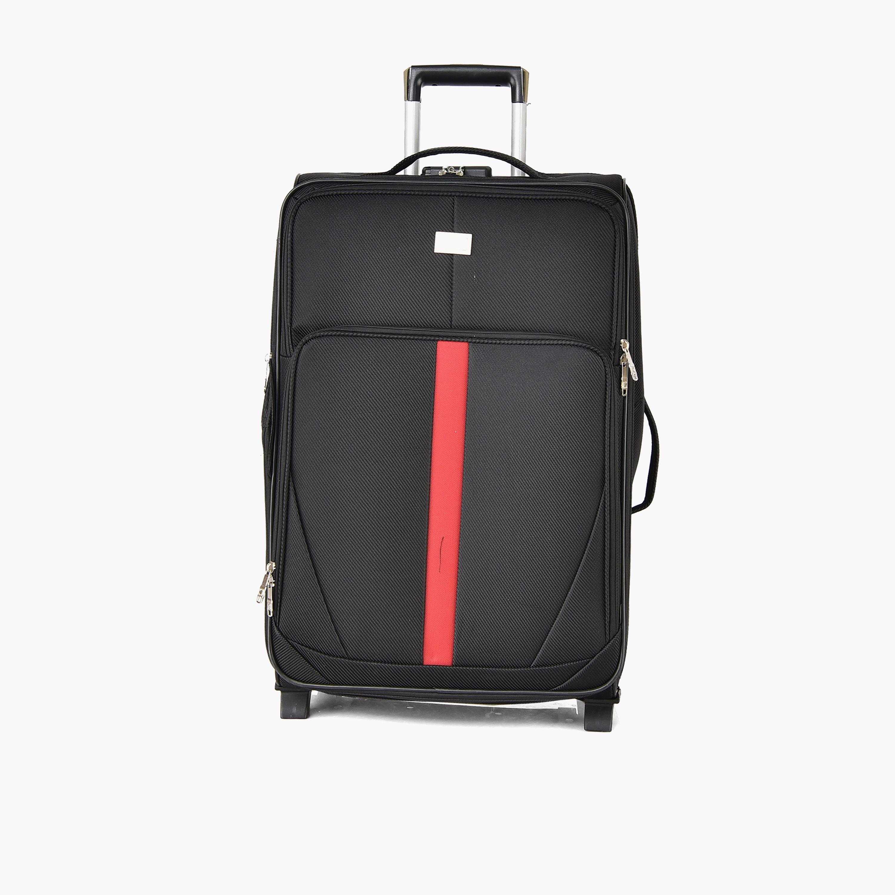 New Travel Set of 4 Polyester Soft-Sided 2-Wheeler Inline Trolley Bag with Combination Lock-travel-luggagesandbags-luggage-image-10