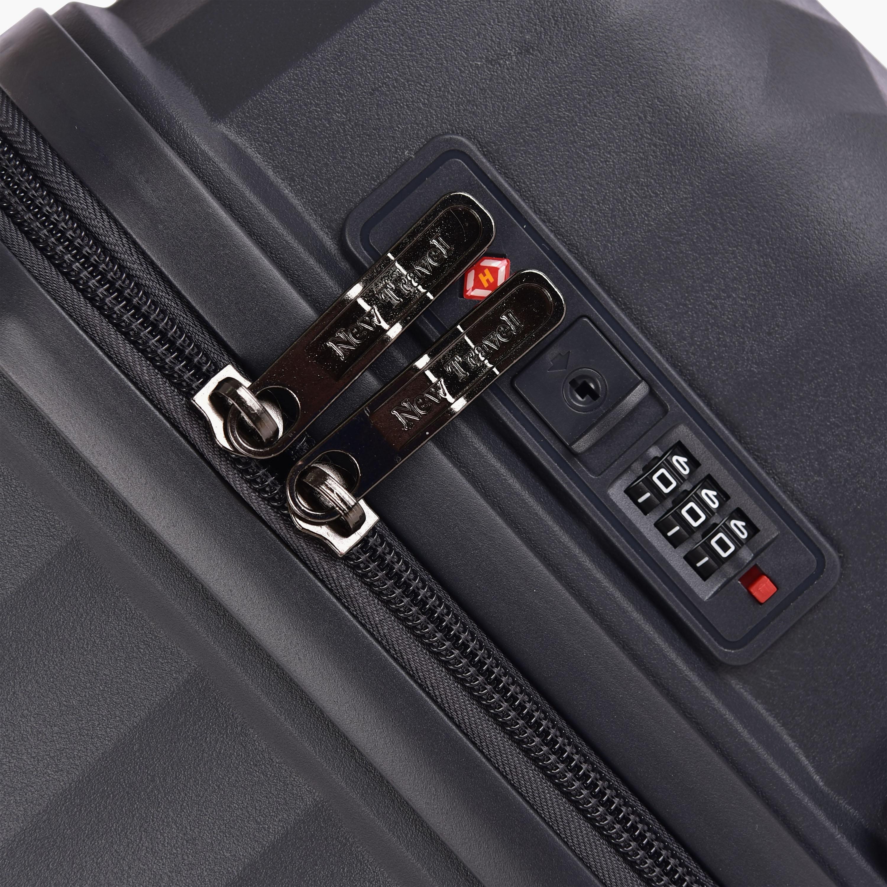 New Travel Set of 3 Polypropylene Hard-Sided 4-Wheeler Spinner Trolley Bag with Combination Lock-travel-luggagesandbags-luggage-image-13