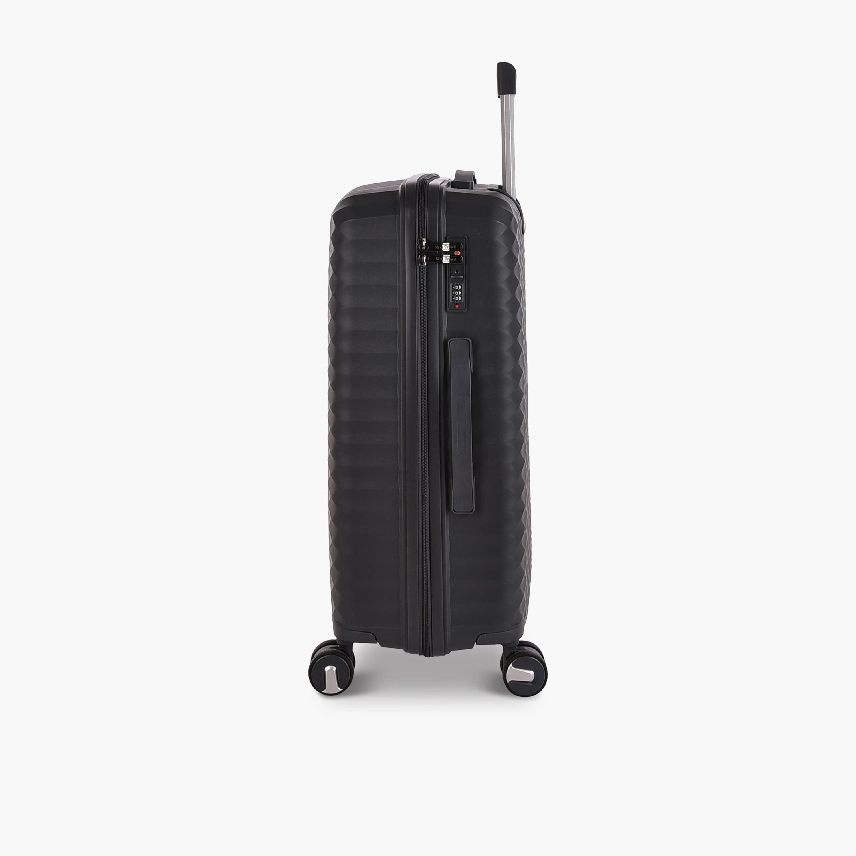 New Travel Set of 3 Polypropylene Hard-Sided 4-Wheeler Spinner Trolley Bag with Combination Lock-travel-luggagesandbags-luggage-image-7