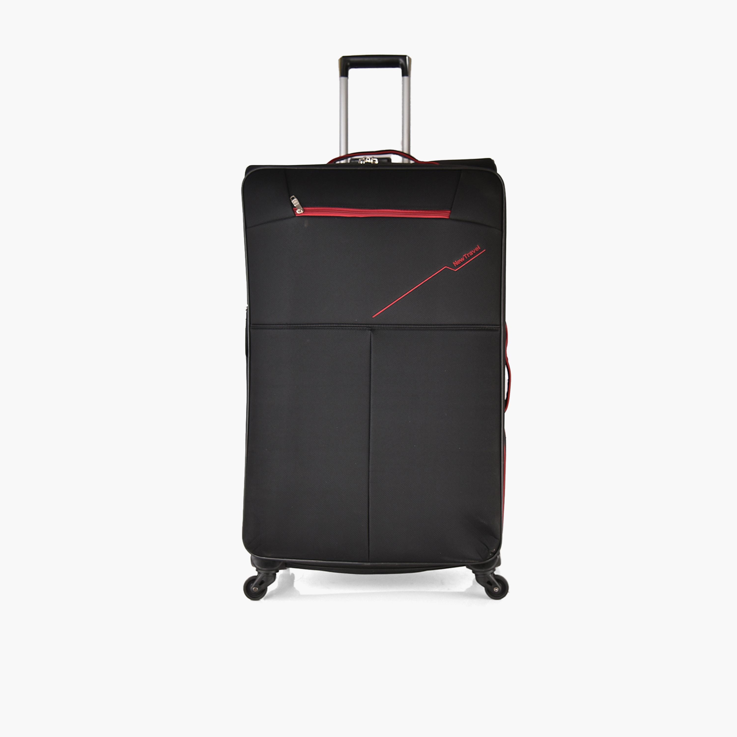 New Travel Set of 4 Nylon Soft-Sided 4-Wheeler Spinner Trolley Bag with Combination Lock-travel-luggagesandbags-luggage-image-4