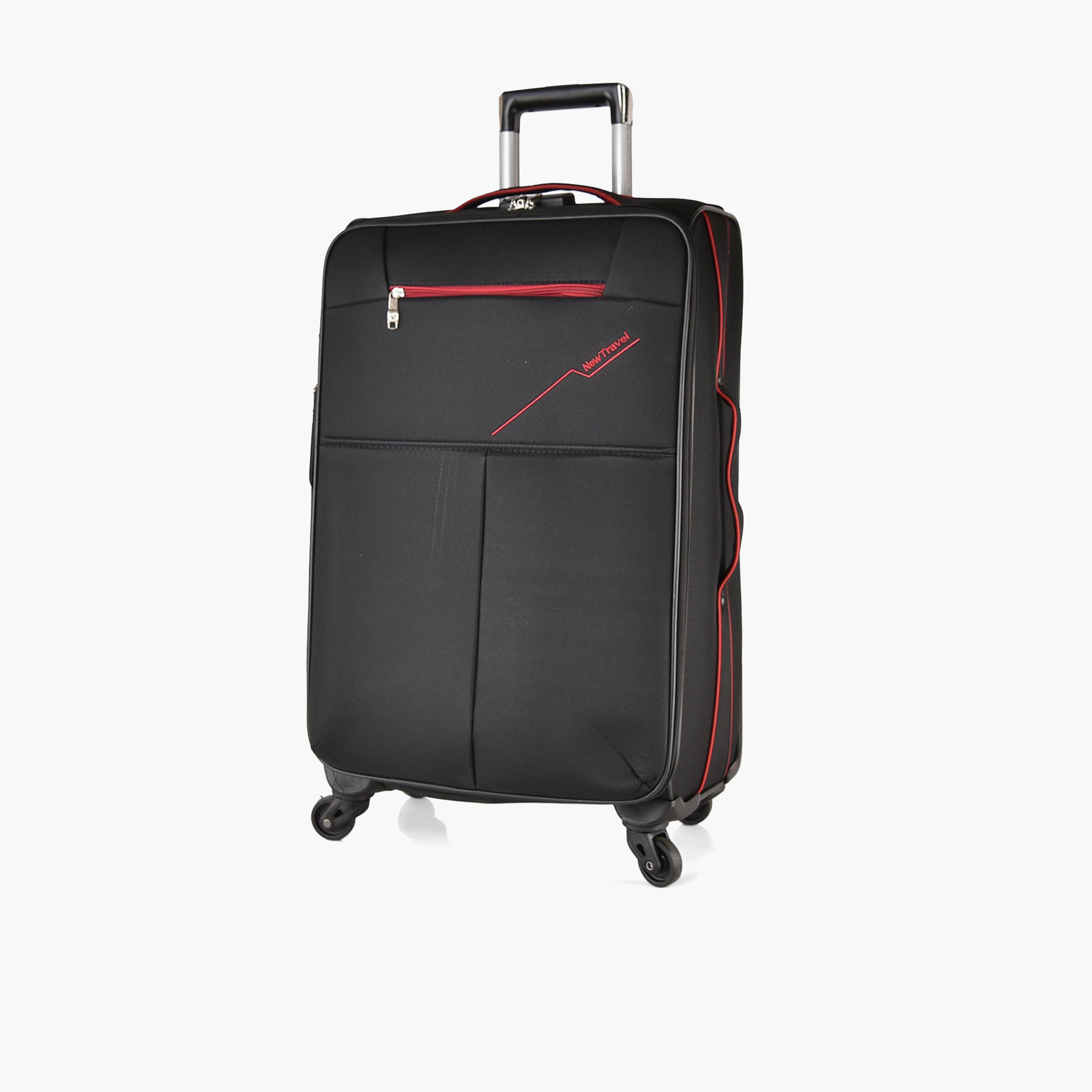 New Travel Set of 4 Nylon Soft-Sided 4-Wheeler Spinner Trolley Bag with Combination Lock-travel-luggagesandbags-luggage-image-5
