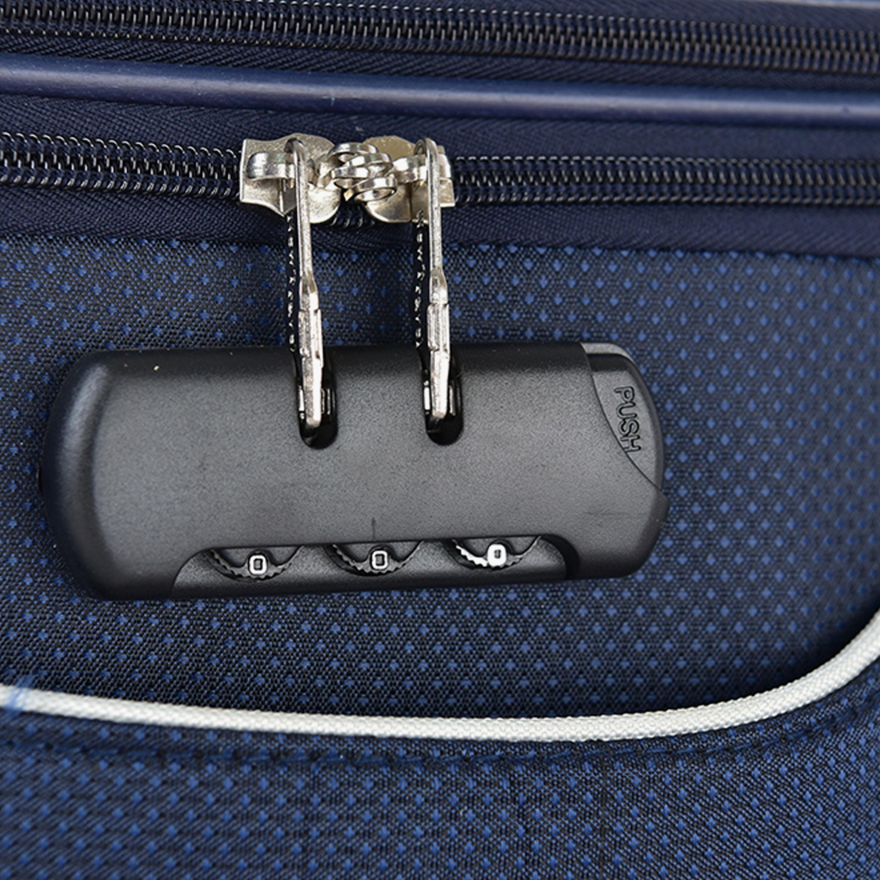 New Travel Set of 4 Nylon Soft-Sided 4-Wheeler Spinner Trolley Bag with Combination Lock-travel-luggagesandbags-luggage-image-13