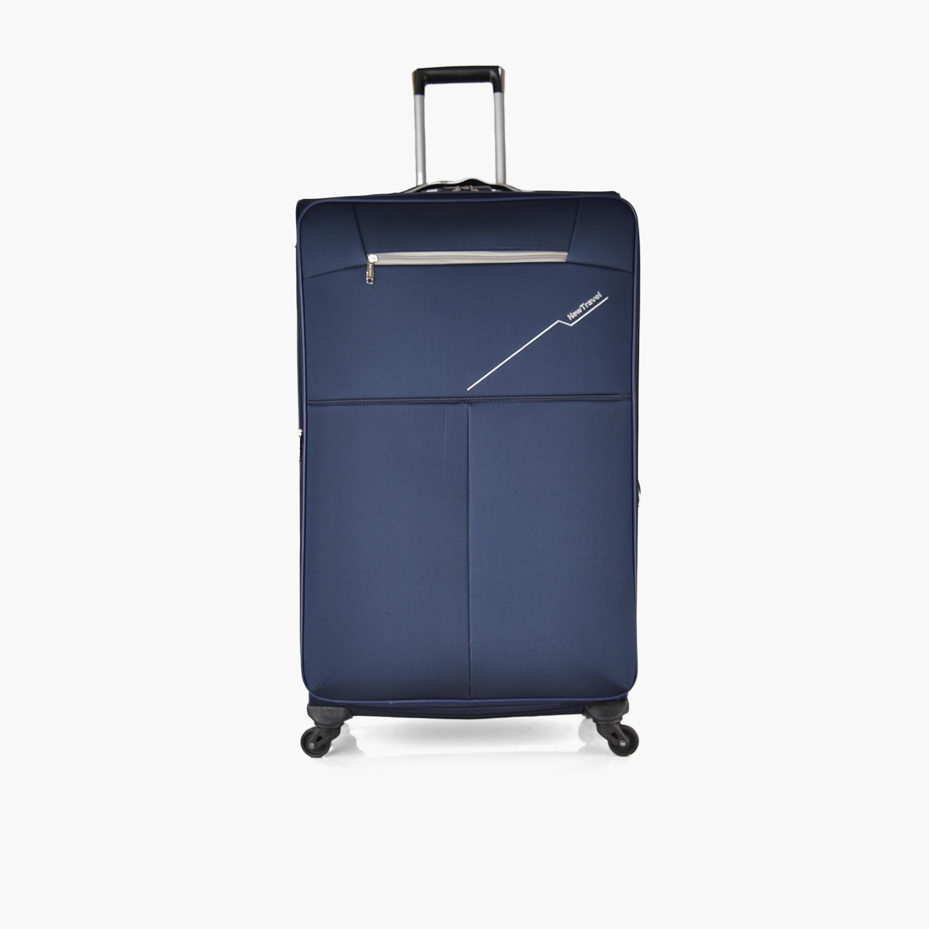 New Travel Set of 4 Nylon Soft-Sided 4-Wheeler Spinner Trolley Bag with Combination Lock-travel-luggagesandbags-luggage-image-4