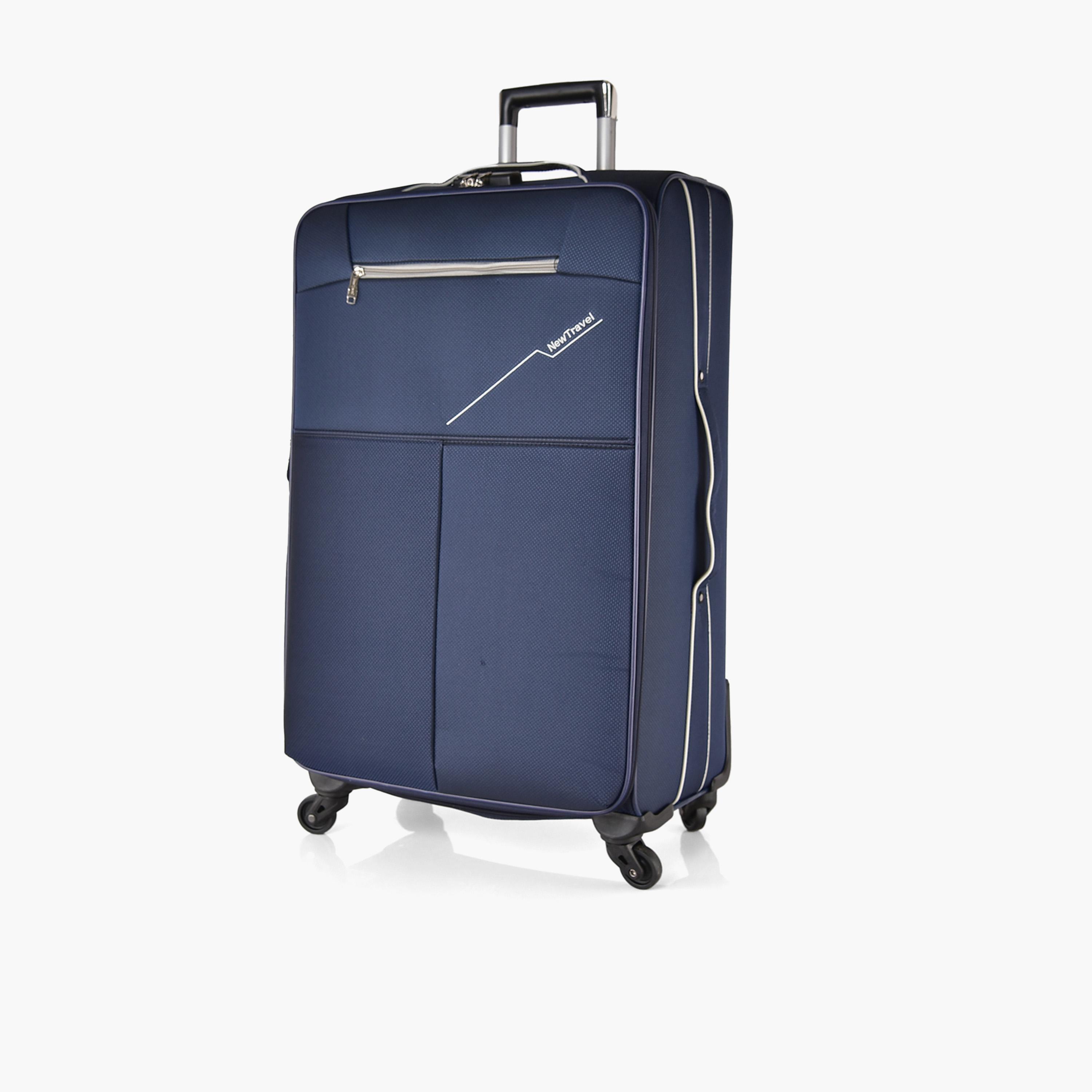 New Travel Set of 4 Nylon Soft-Sided 4-Wheeler Spinner Trolley Bag with Combination Lock-travel-luggagesandbags-luggage-image-5