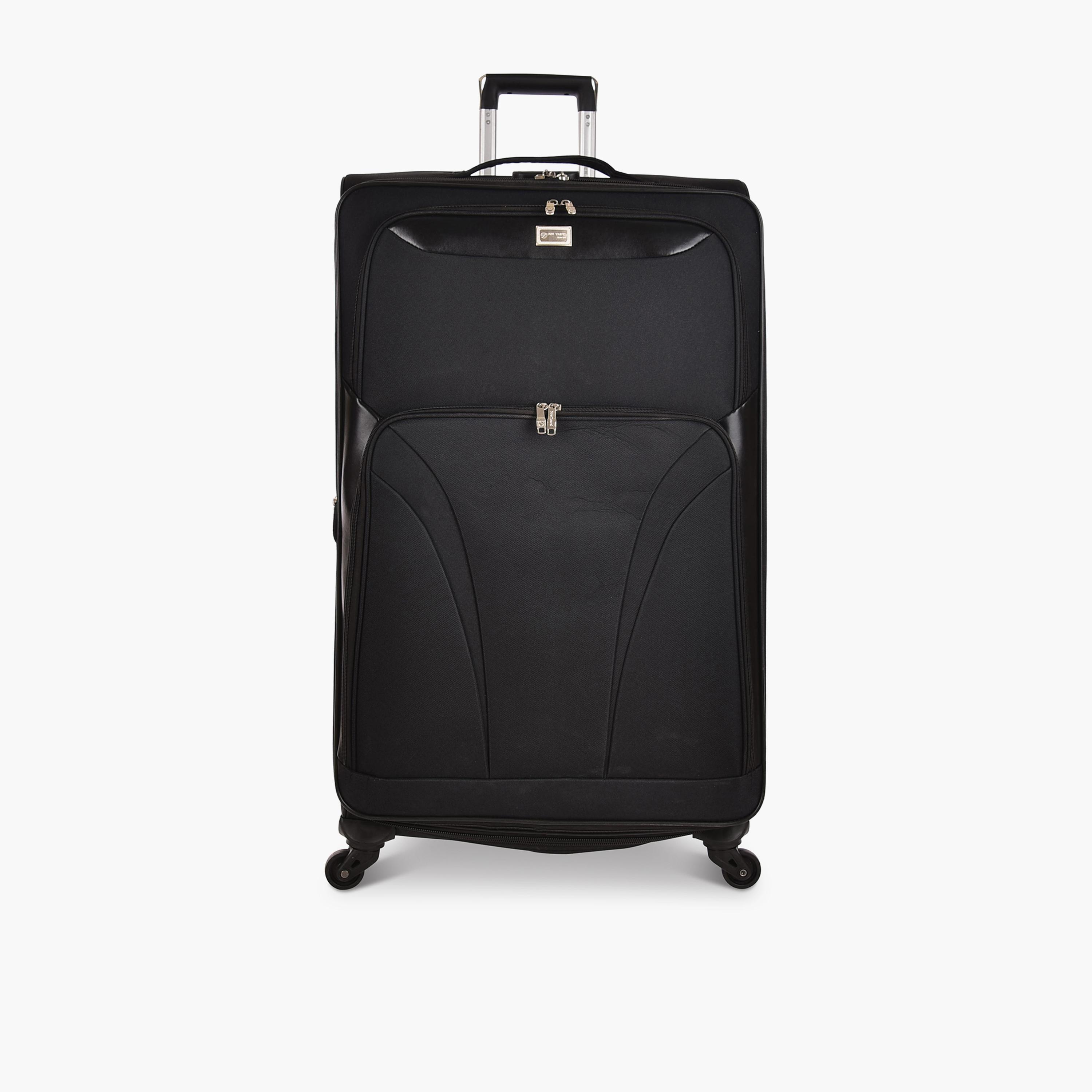 New Travel Set of 4 Polyester Soft-Sided 4-Wheeler Spinner Trolley Bag with Combination Lock-travel-luggagesandbags-luggage-image-4