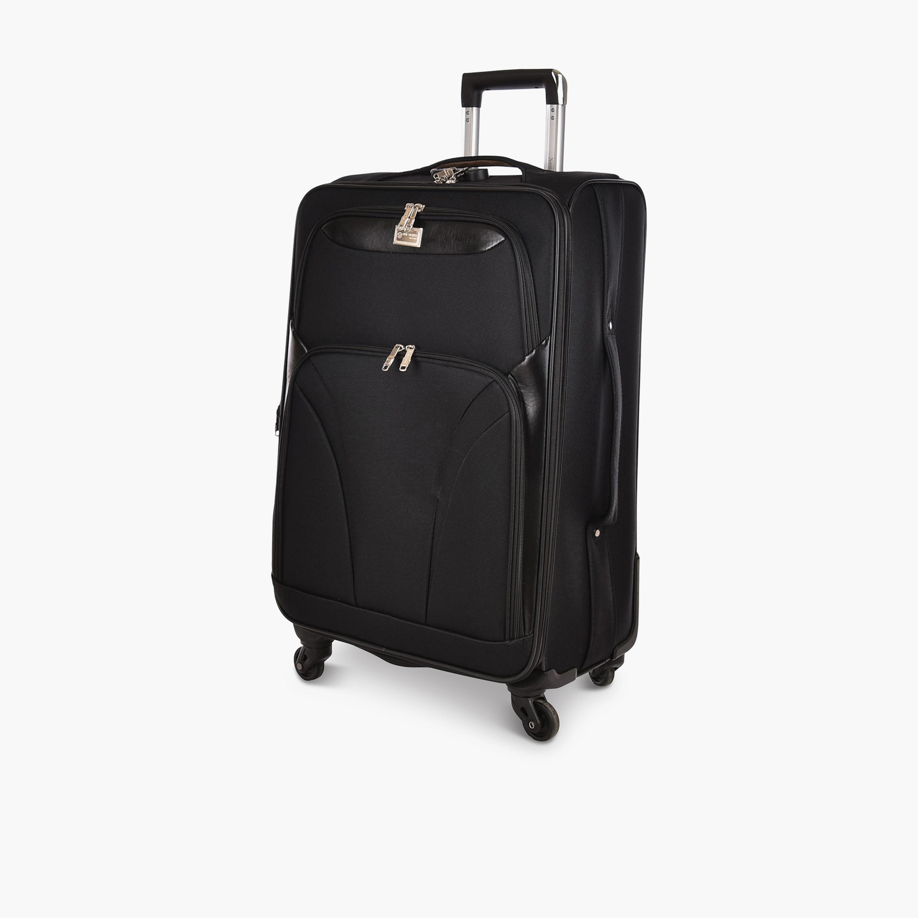 New Travel Set of 4 Polyester Soft-Sided 4-Wheeler Spinner Trolley Bag with Combination Lock-travel-luggagesandbags-luggage-image-5