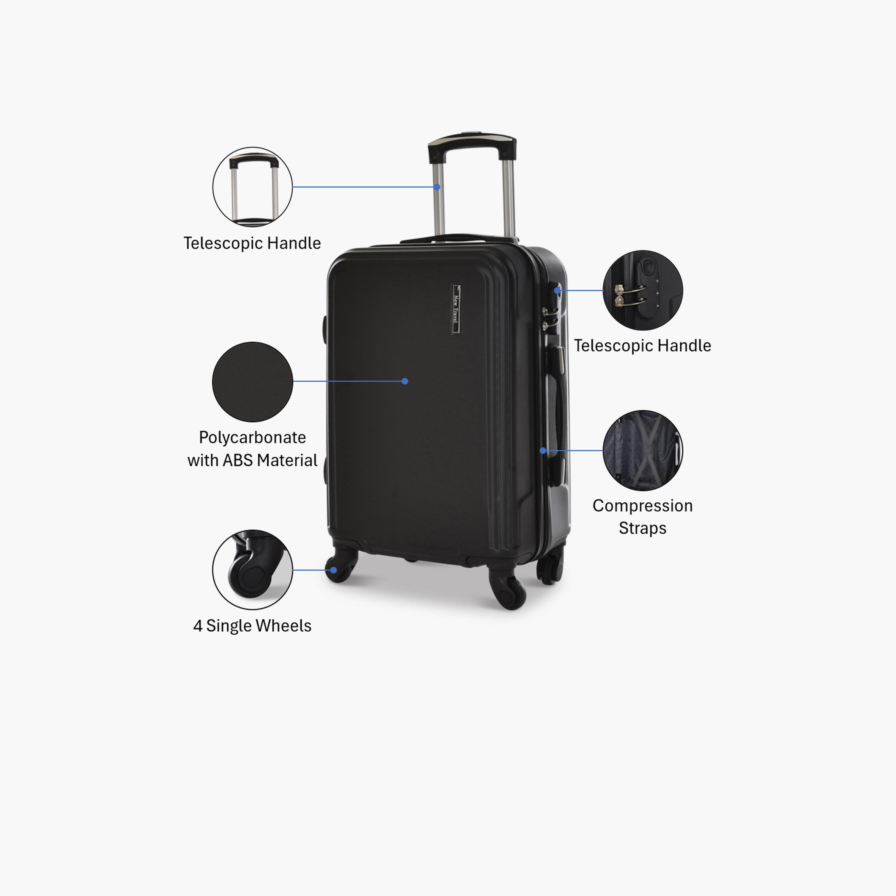 New Travel 50 CM Small Cabin Polycarbonate with ABS Hard-Sided 4-Wheeler Spinner Trolley Bag with Combination Lock-travel-luggagesandbags-luggage-image-3