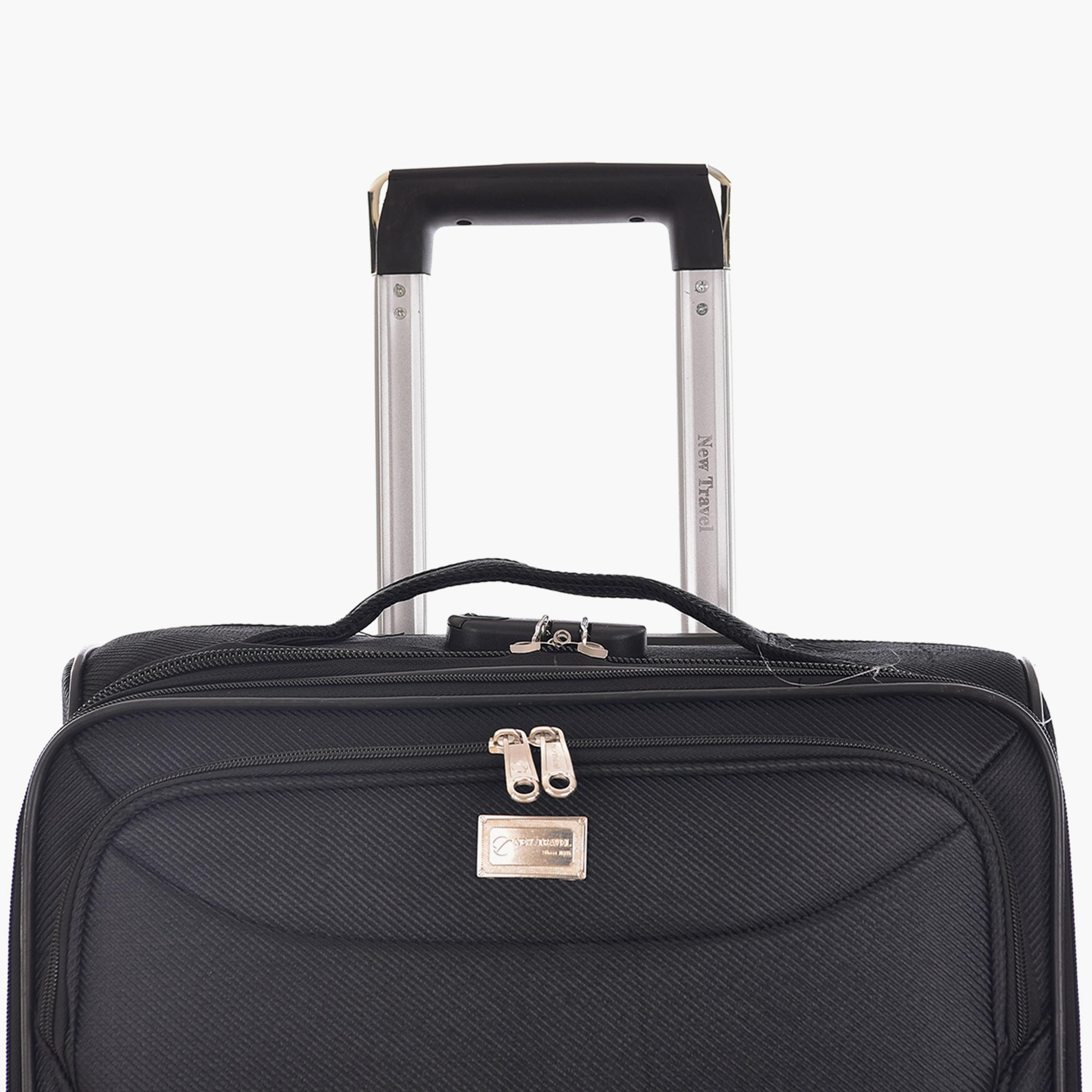New Travel Set of 3 Nylon Soft-Sided 4-Wheeler Spinner Trolley Bag with Combination Lock-travel-luggagesandbags-luggage-image-11