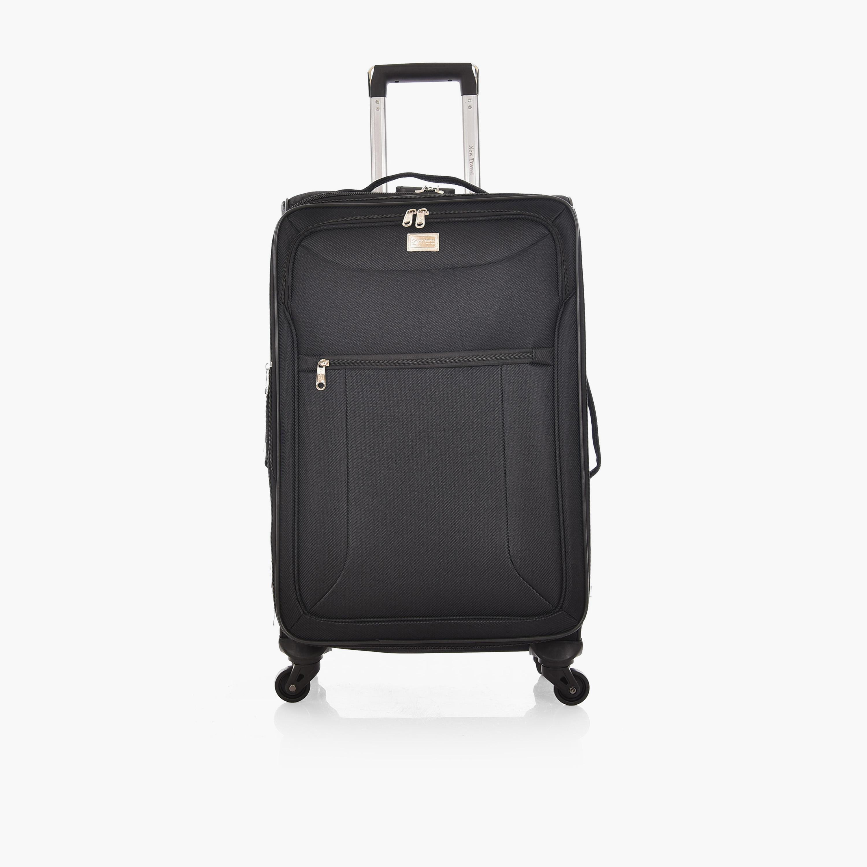 New Travel Set of 3 Nylon Soft-Sided 4-Wheeler Spinner Trolley Bag with Combination Lock-travel-luggagesandbags-luggage-image-4