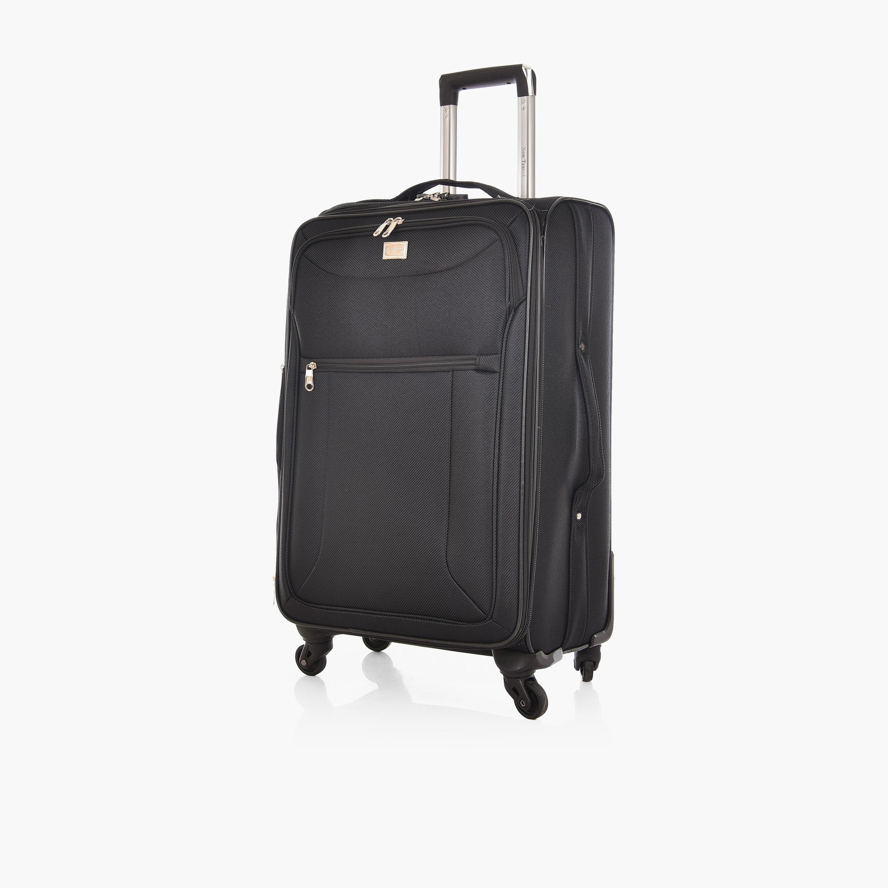 New Travel Set of 3 Nylon Soft-Sided 4-Wheeler Spinner Trolley Bag with Combination Lock-travel-luggagesandbags-luggage-image-5