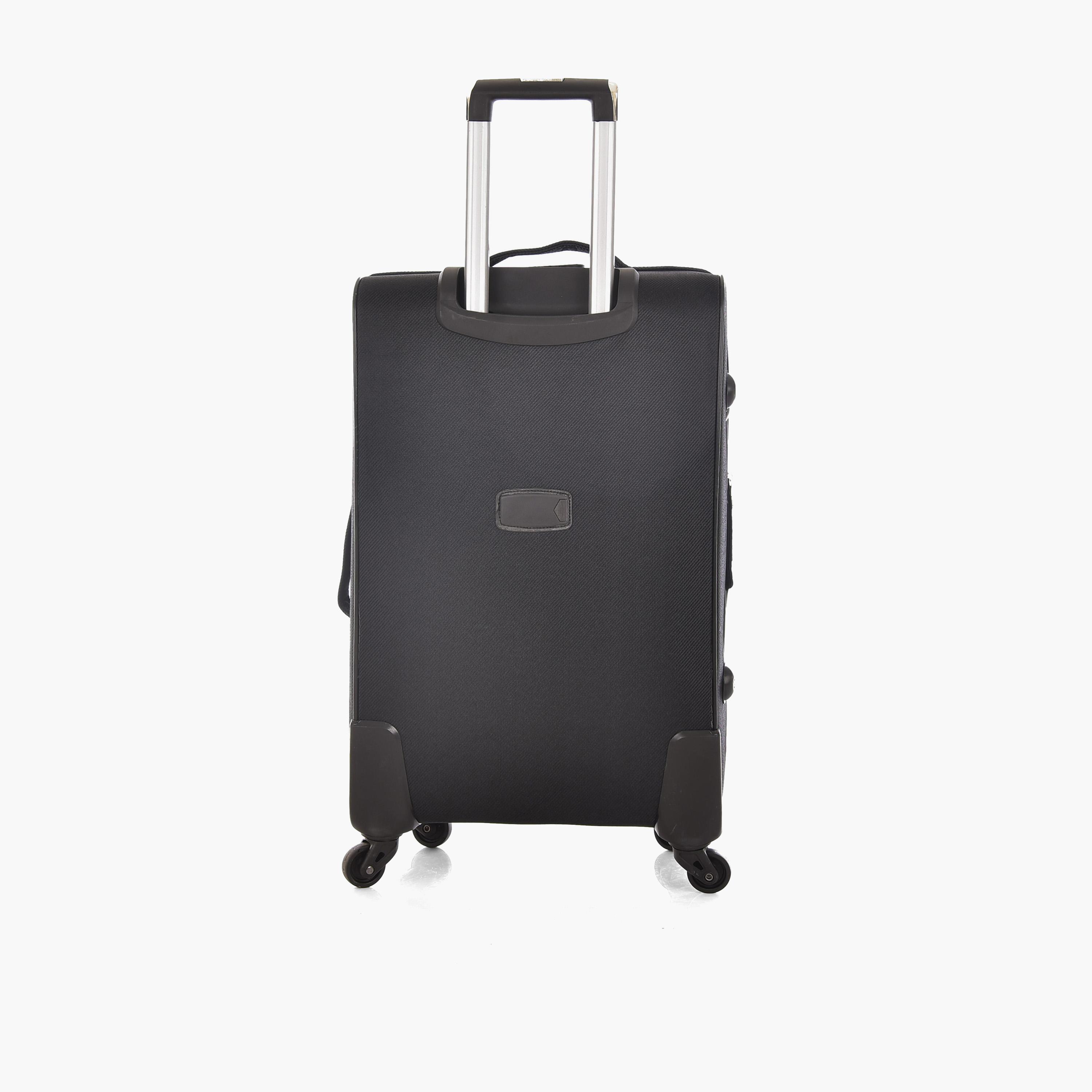 New Travel Set of 3 Nylon Soft-Sided 4-Wheeler Spinner Trolley Bag with Combination Lock-travel-luggagesandbags-luggage-image-6
