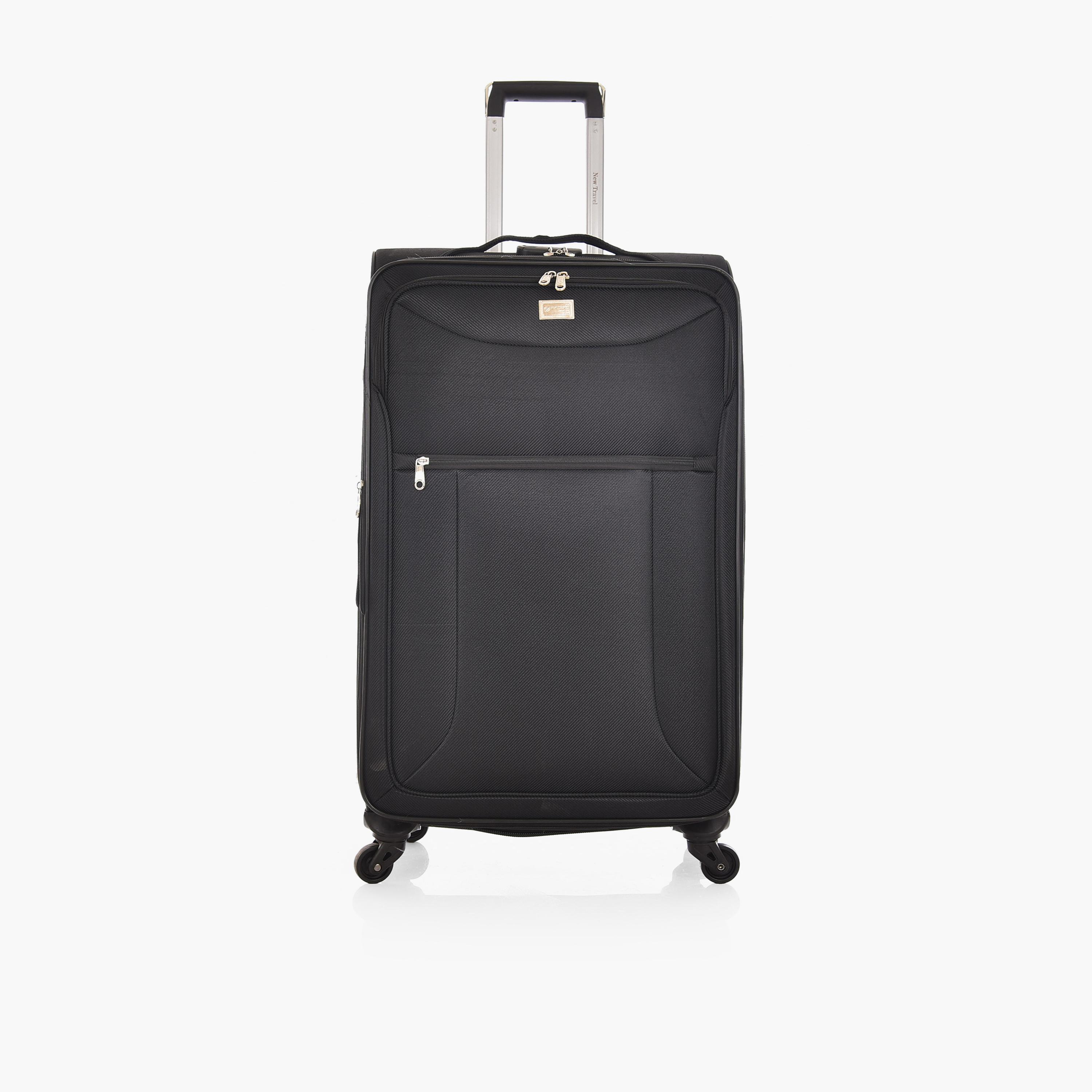 New Travel Set of 3 Nylon Soft-Sided 4-Wheeler Spinner Trolley Bag with Combination Lock-travel-luggagesandbags-luggage-image-7