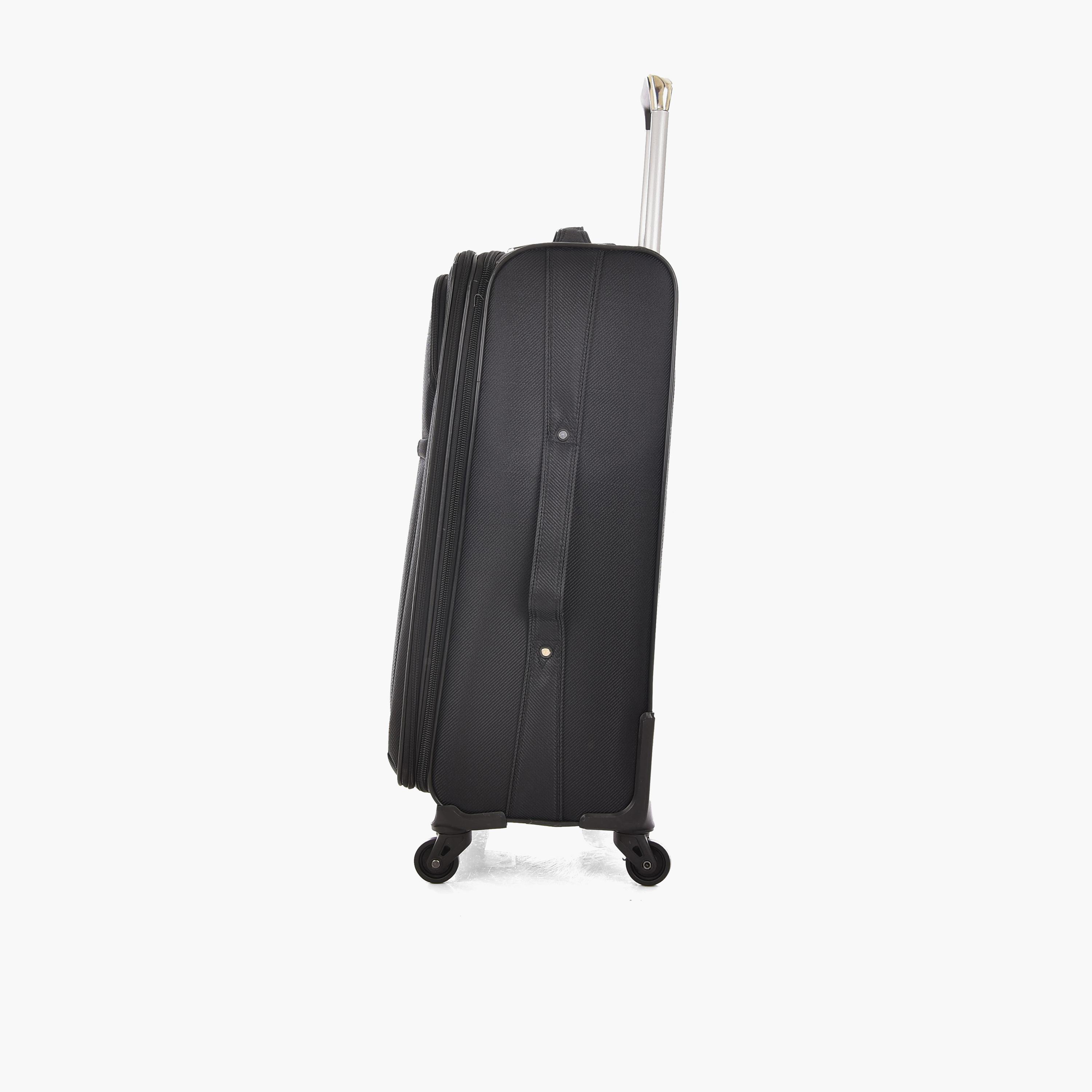 New Travel Set of 3 Nylon Soft-Sided 4-Wheeler Spinner Trolley Bag with Combination Lock-travel-luggagesandbags-luggage-image-8