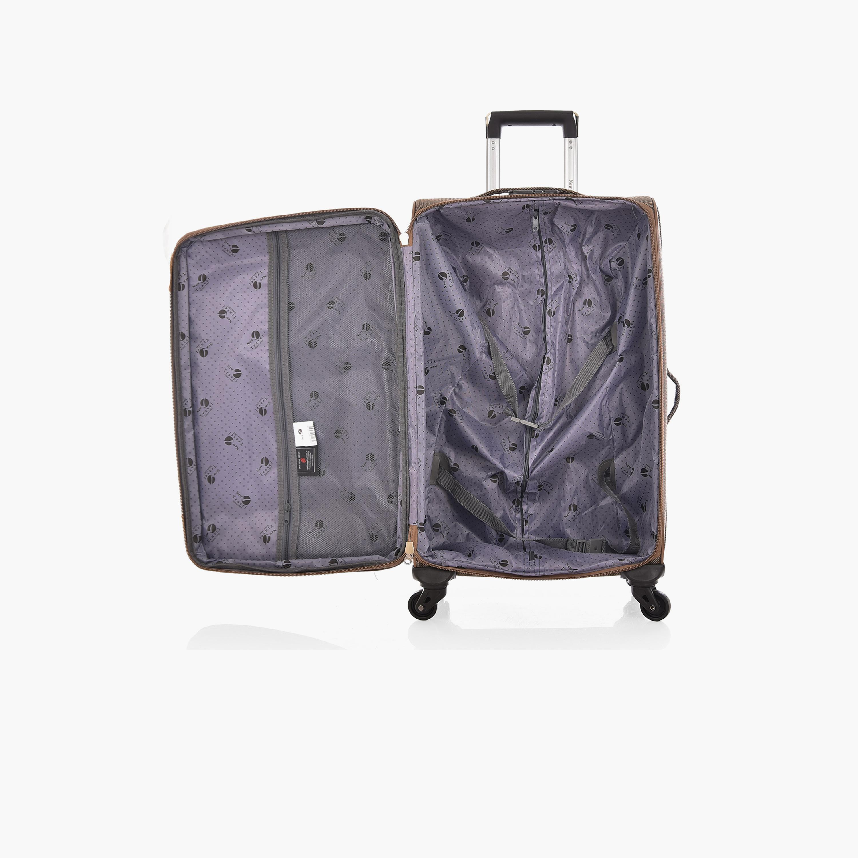 نيو ترافل - طقم  3 شنط سفر بأربع عجلات من النايلون الناعم مع قفل برقم سري-travel-luggagesandbags-luggage-image-9