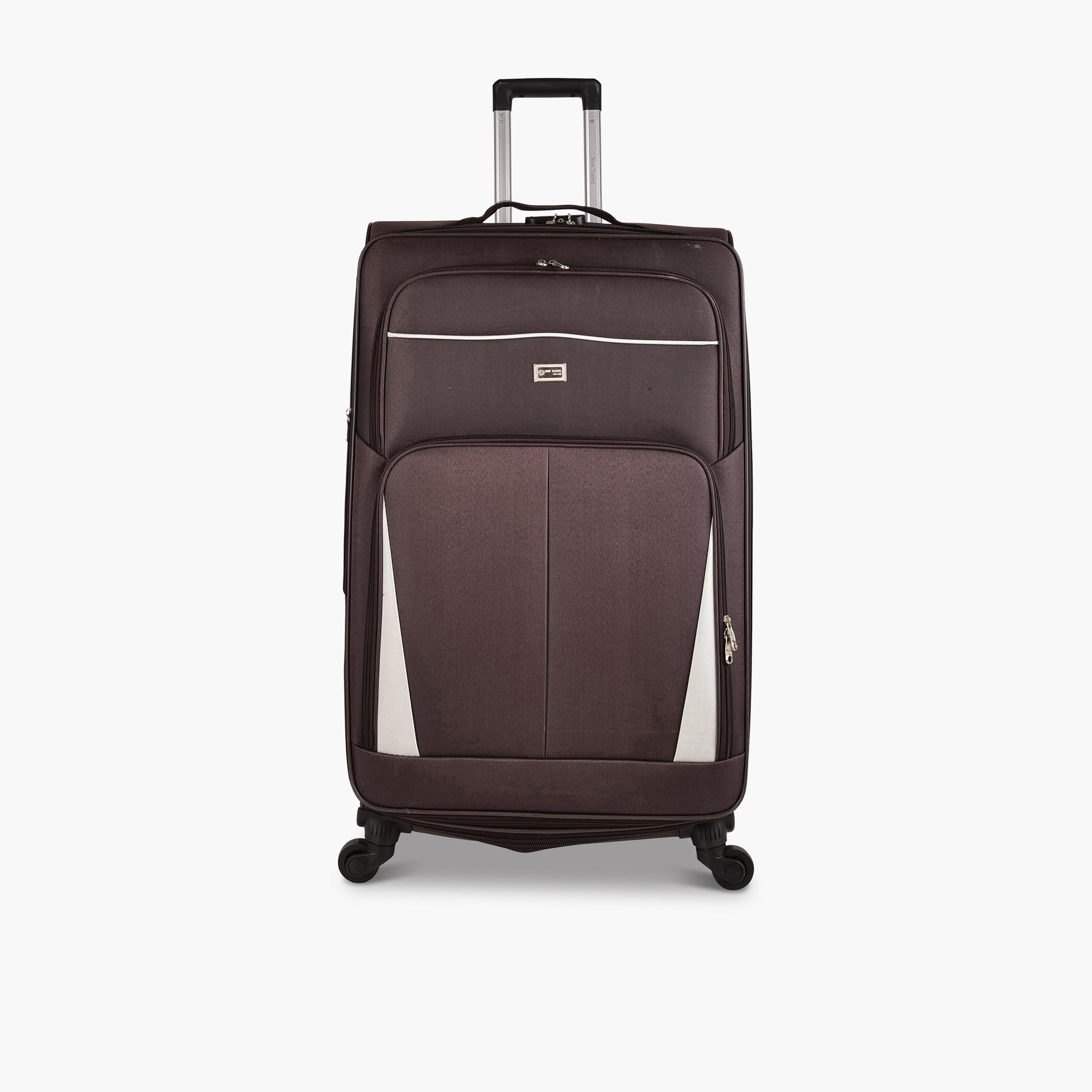 New Travel Set of 4 Polyester Soft-Sided 4-Wheeler Spinner Trolley Bag with Combination Lock-travel-luggagesandbags-luggage-image-4