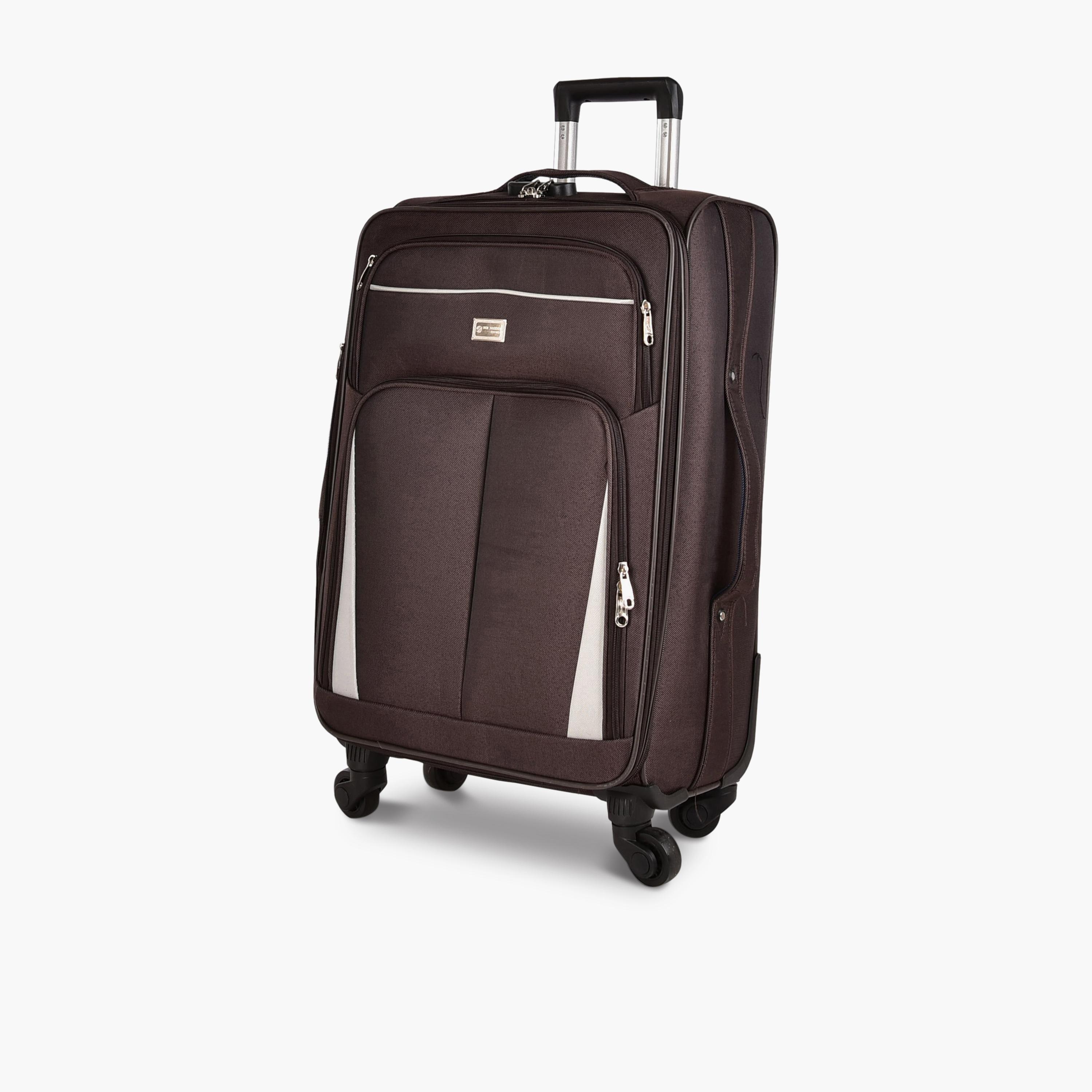 New Travel Set of 4 Polyester Soft-Sided 4-Wheeler Spinner Trolley Bag with Combination Lock-travel-luggagesandbags-luggage-image-5