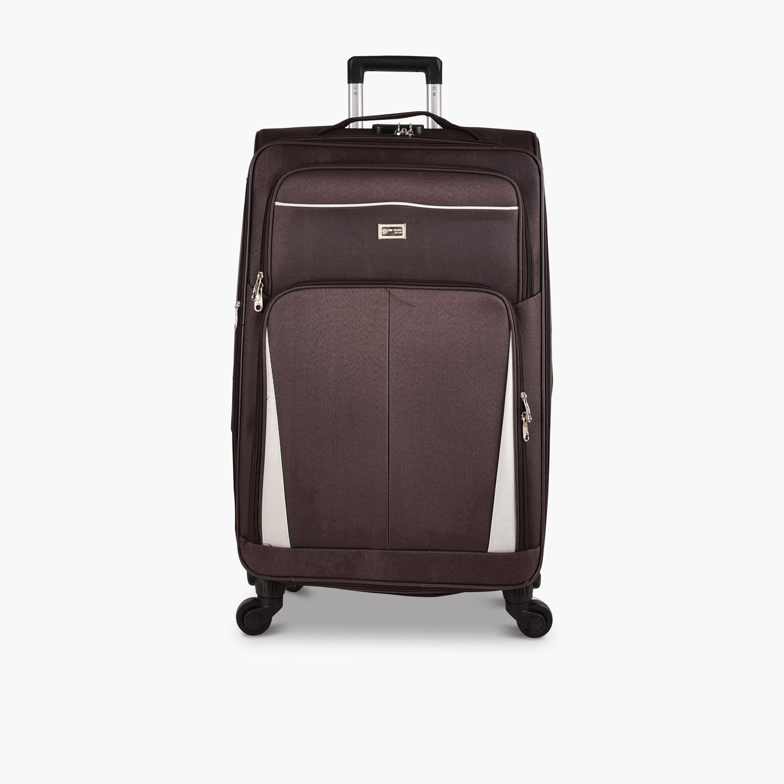 New Travel Set of 4 Polyester Soft-Sided 4-Wheeler Spinner Trolley Bag with Combination Lock-travel-luggagesandbags-luggage-image-8