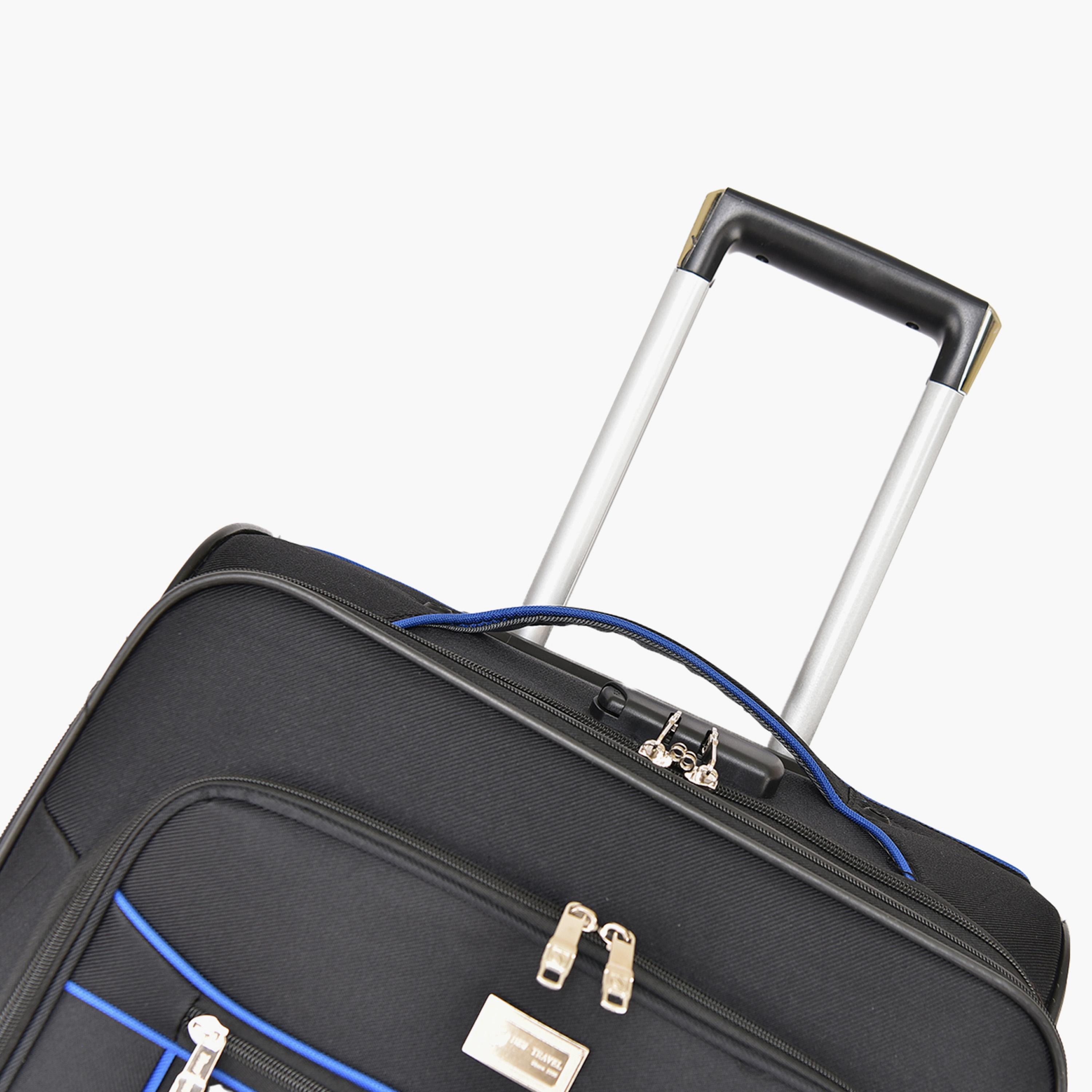 New Travel Set of 4 Polyester Soft-Sided 2-Wheeler Inline Trolley Bag with Combination Lock-travel-luggagesandbags-luggage-image-12