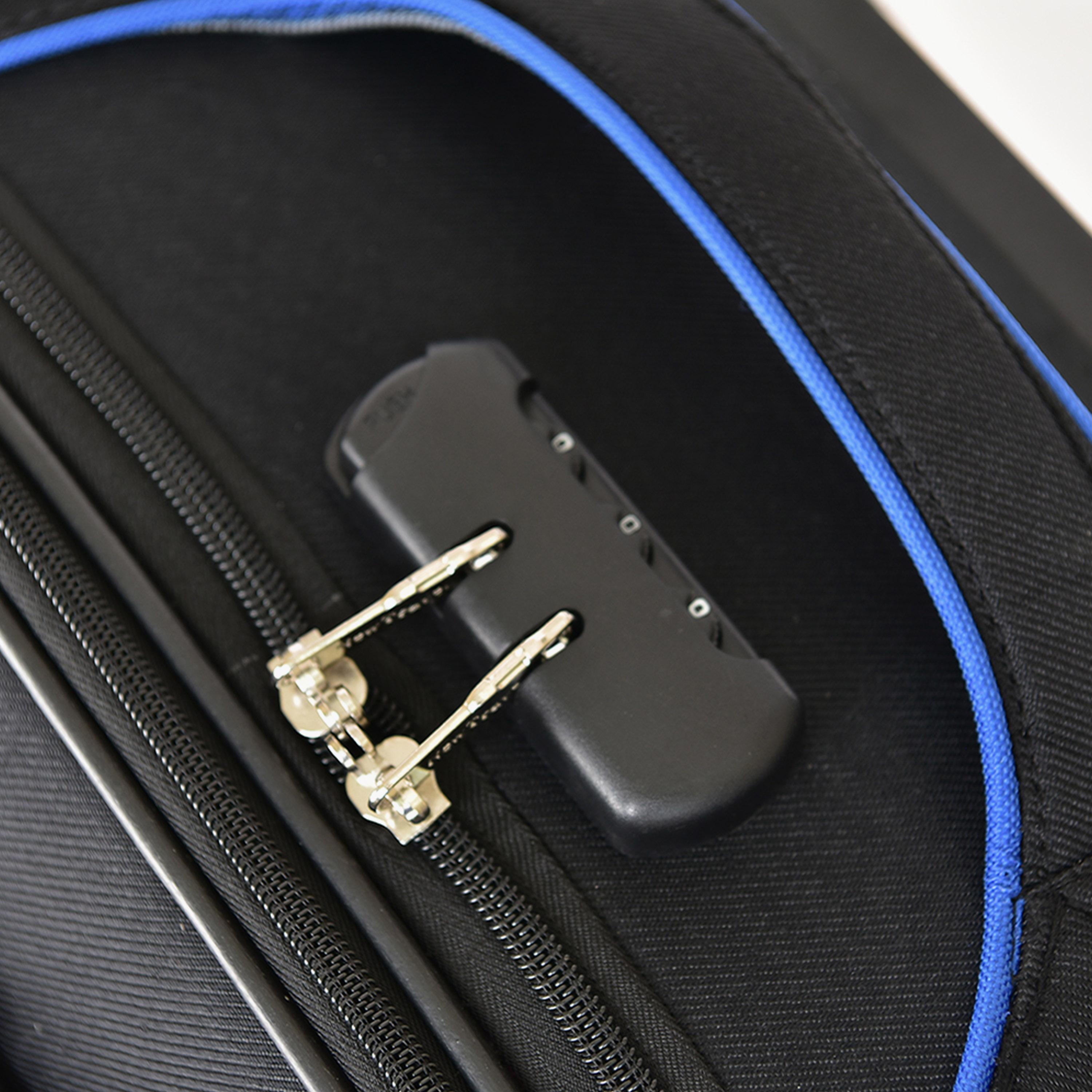 New Travel Set of 4 Polyester Soft-Sided 2-Wheeler Inline Trolley Bag with Combination Lock-travel-luggagesandbags-luggage-image-13