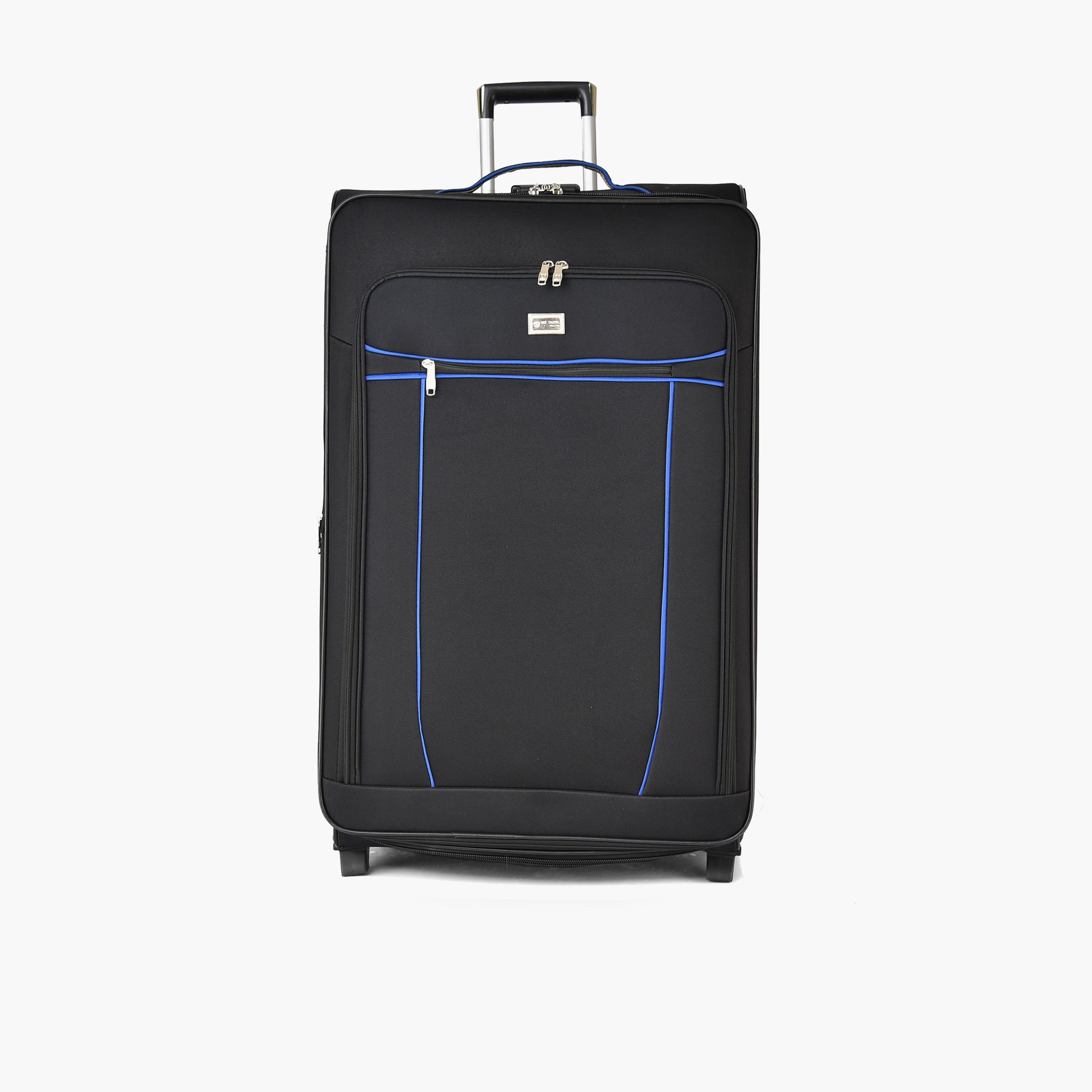 New Travel Set of 4 Polyester Soft-Sided 2-Wheeler Inline Trolley Bag with Combination Lock-travel-luggagesandbags-luggage-image-4