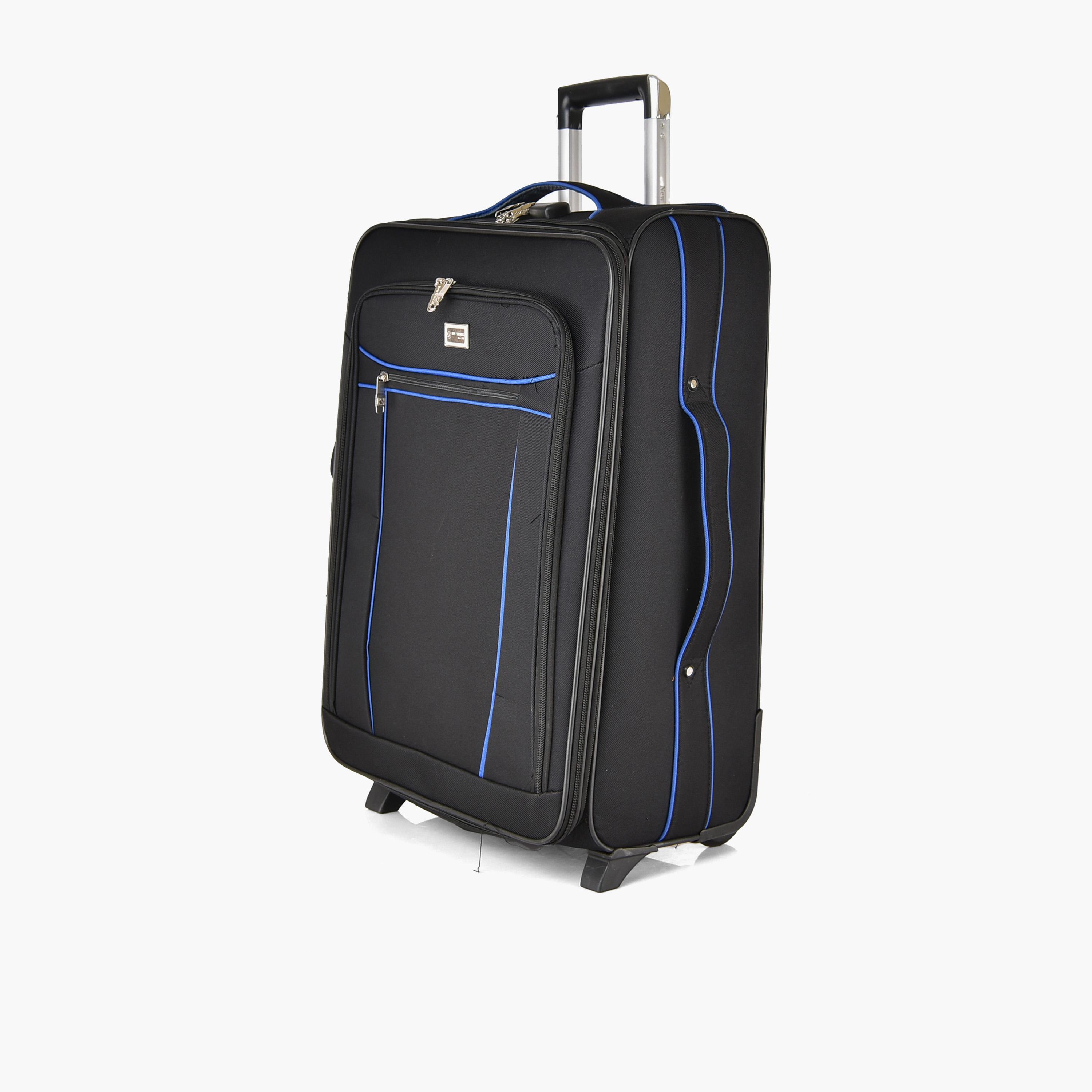 New Travel Set of 4 Polyester Soft-Sided 2-Wheeler Inline Trolley Bag with Combination Lock-travel-luggagesandbags-luggage-image-5