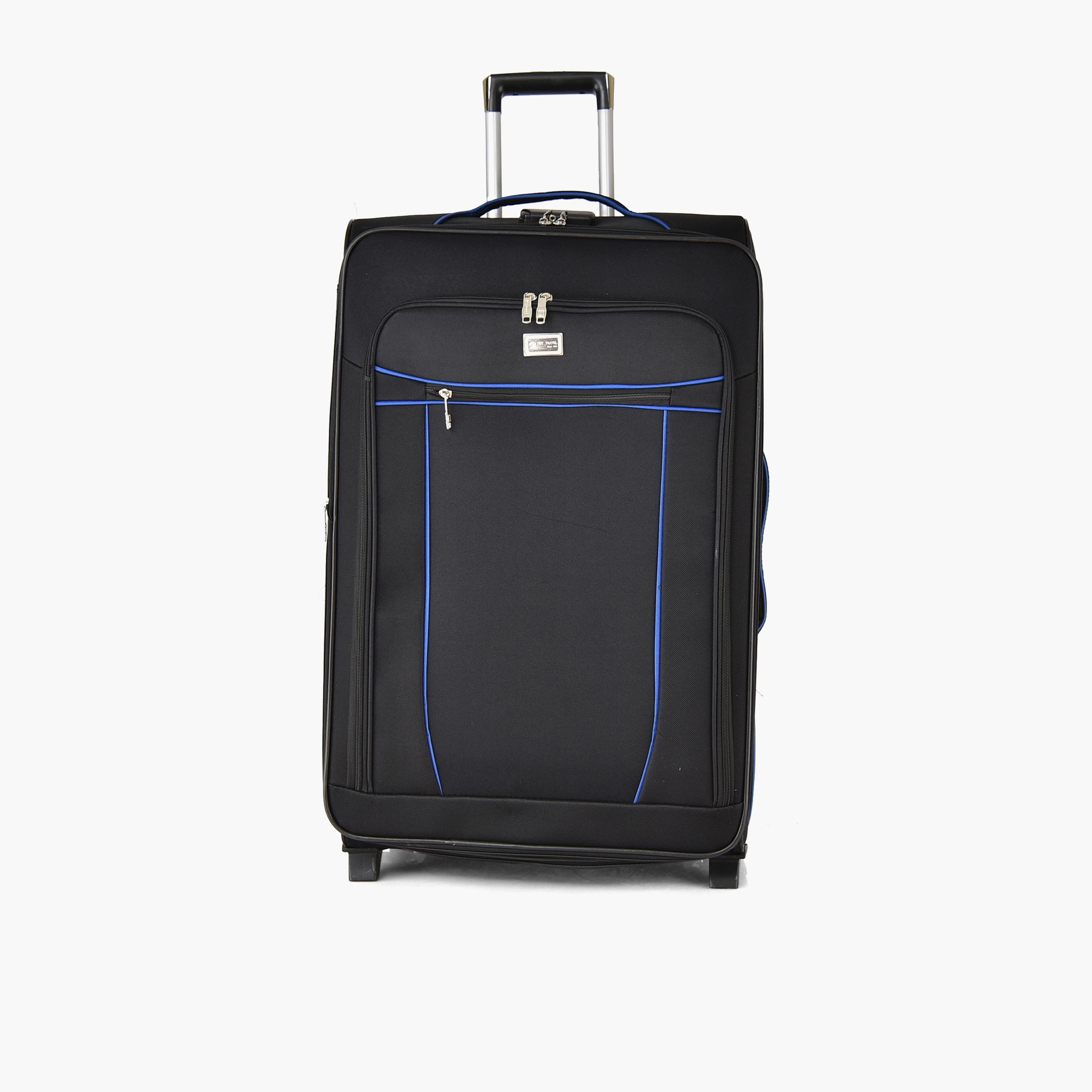 New Travel Set of 4 Polyester Soft-Sided 2-Wheeler Inline Trolley Bag with Combination Lock-travel-luggagesandbags-luggage-image-7