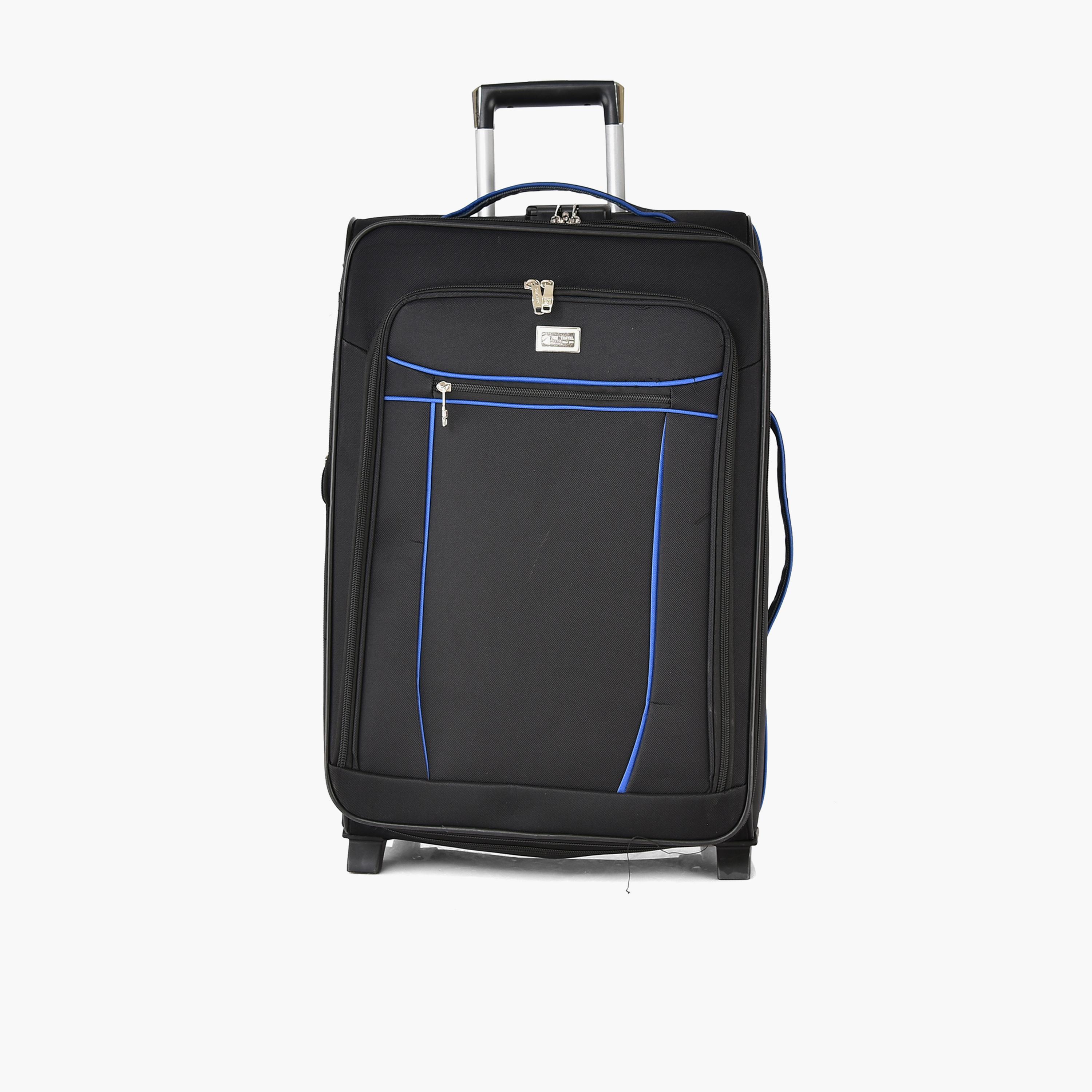 New Travel Set of 4 Polyester Soft-Sided 2-Wheeler Inline Trolley Bag with Combination Lock-travel-luggagesandbags-luggage-image-8