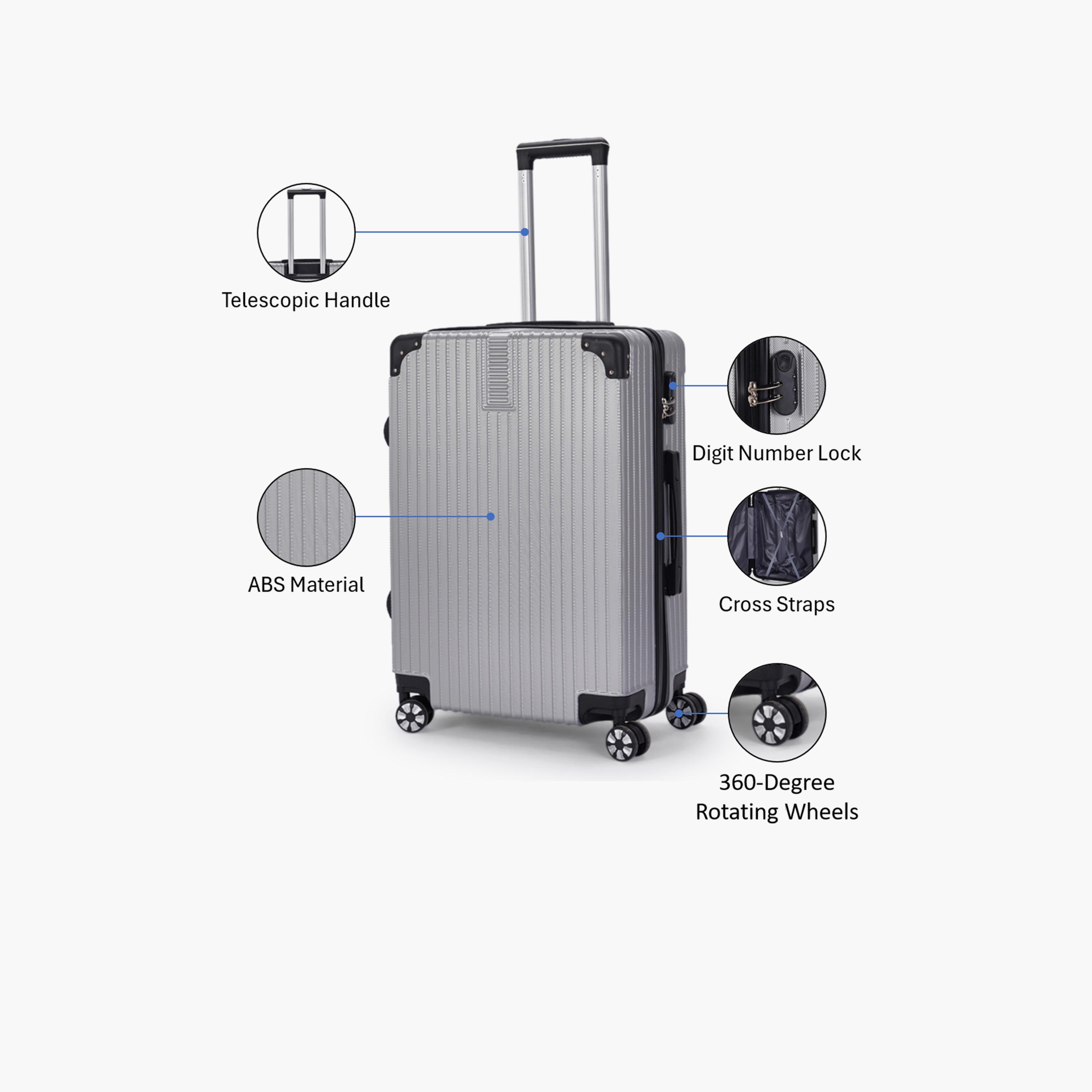 LIMRA 56 CM Small Cabin ABS Hard Sided 4-Wheeler Spinner Luggage with Combination Lock-travel-luggagesandbags-luggage-image-3