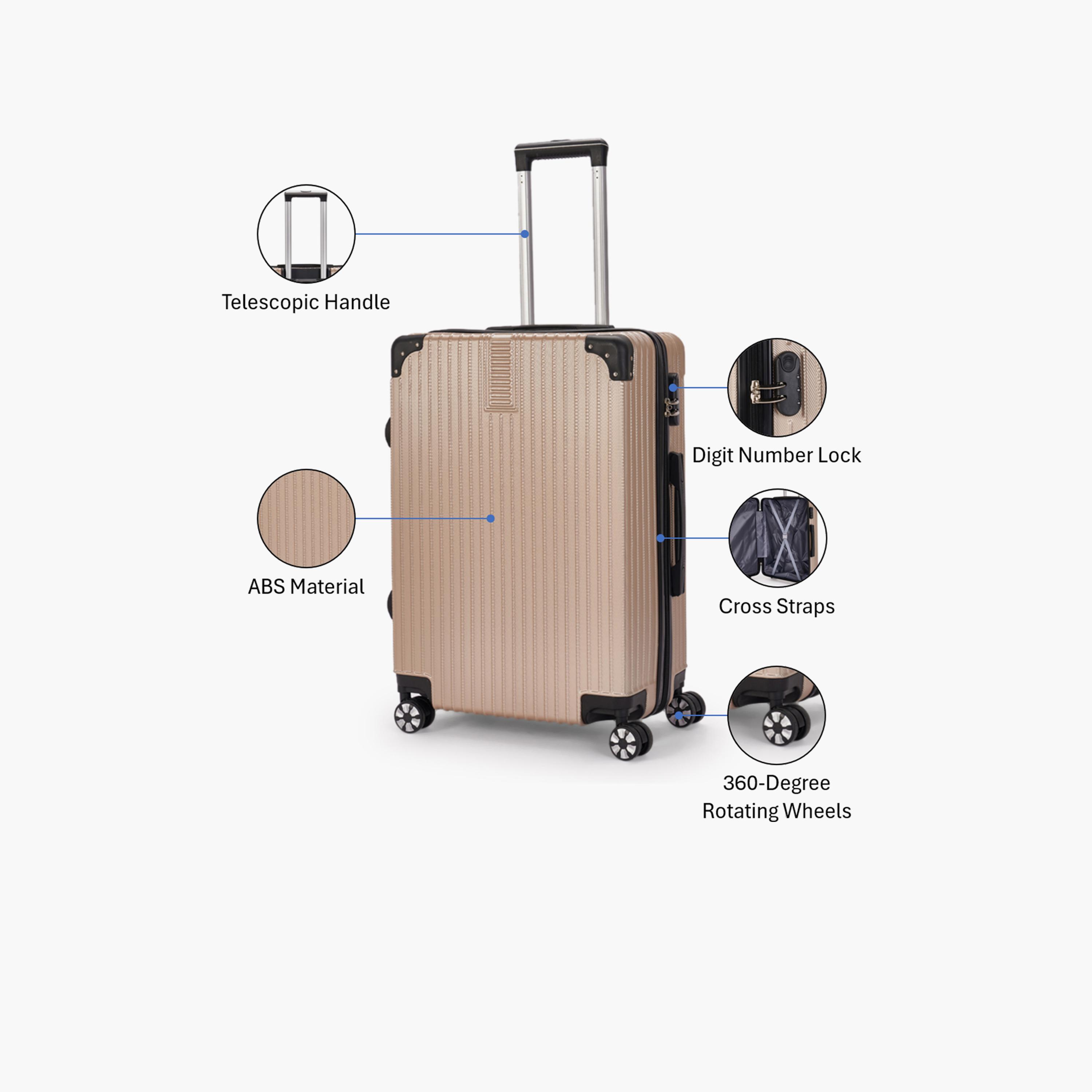 LIMRA 56 CM Small Cabin ABS Hard Sided 4-Wheeler Spinner Luggage with Combination Lock-travel-luggagesandbags-luggage-image-3