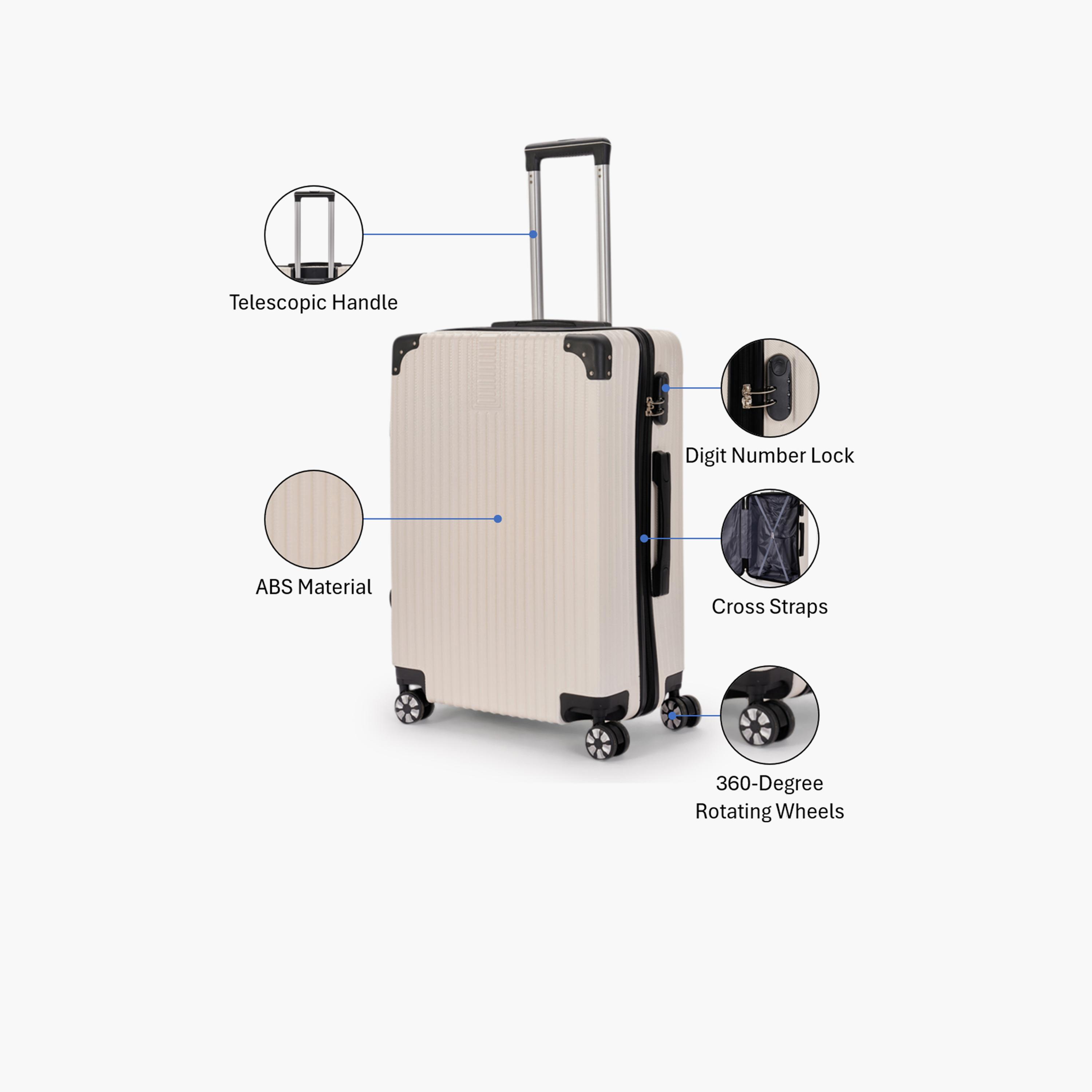 LIMRA 56 CM Small Cabin ABS Hard Sided 4-Wheeler Spinner Luggage with Combination Lock-travel-luggagesandbags-luggage-image-3