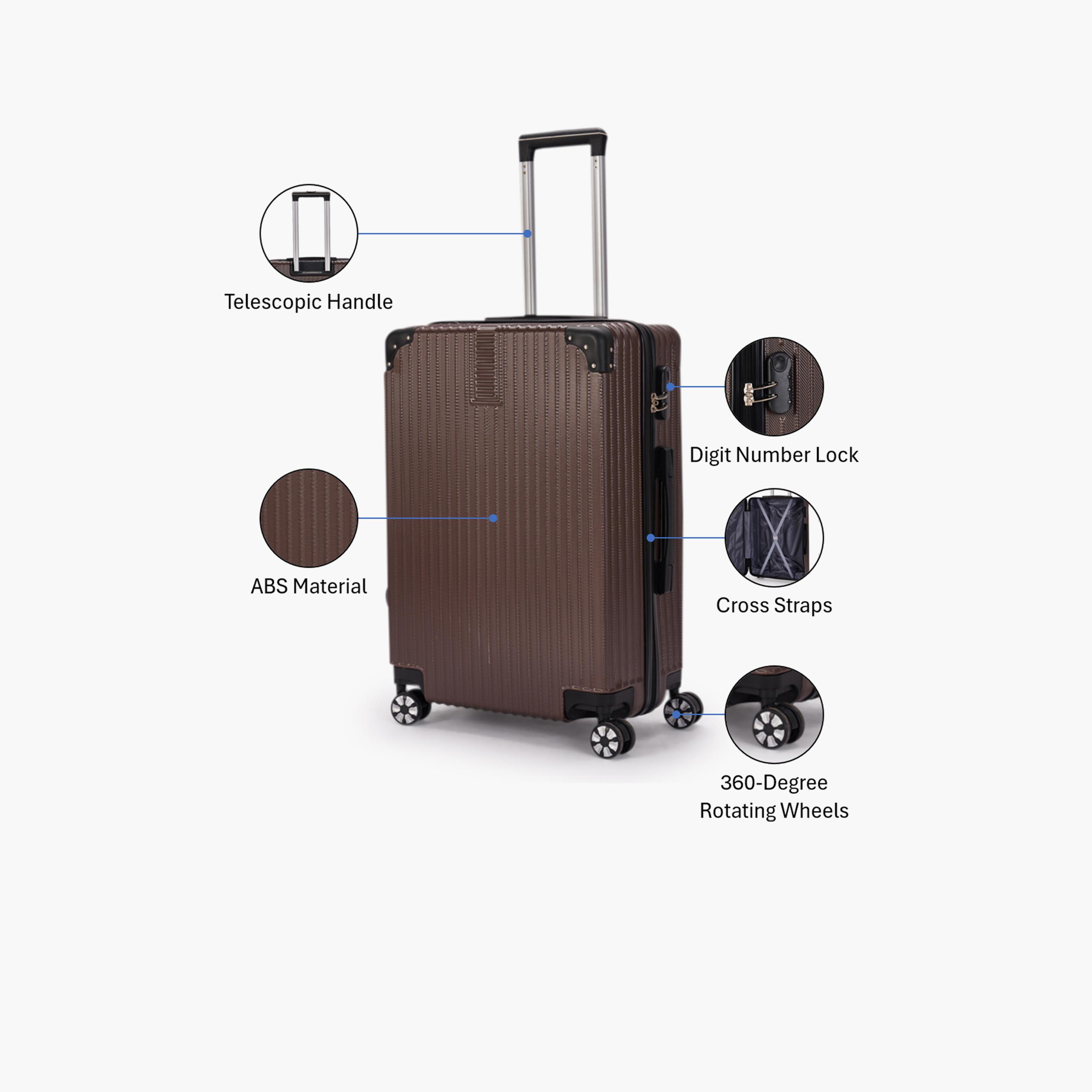 LIMRA 56 CM Small Cabin ABS Hard Sided 4-Wheeler Spinner Luggage with Combination Lock-travel-luggagesandbags-luggage-image-3