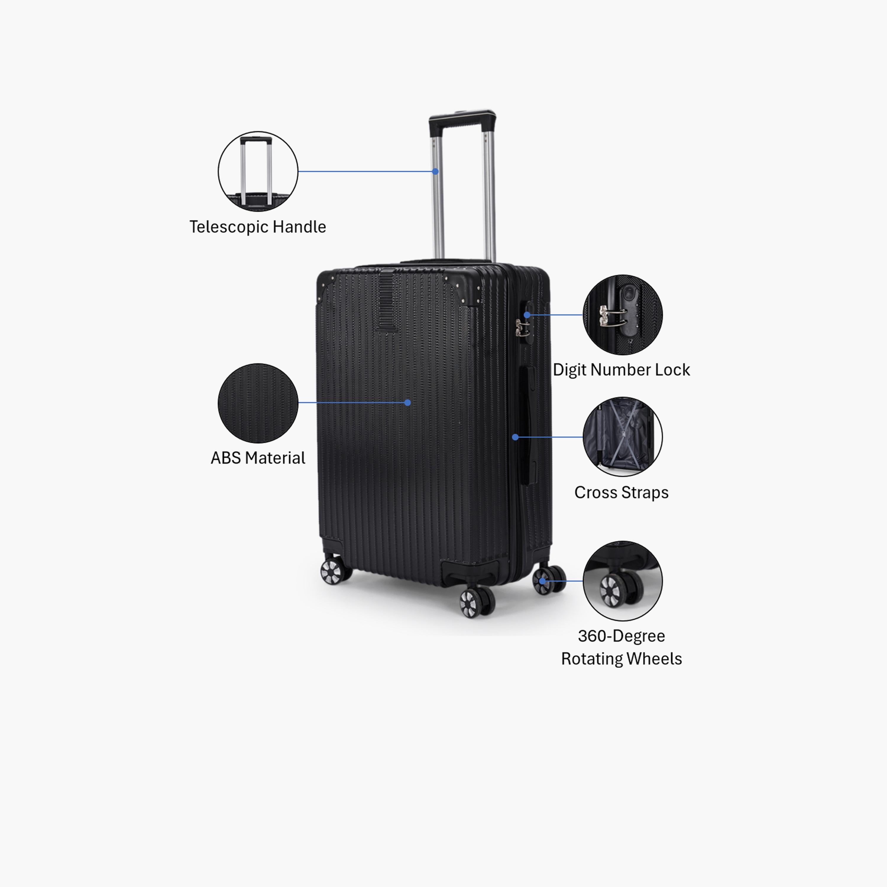 LIMRA 56 CM Small Cabin ABS Hard Sided 4-Wheeler Spinner Luggage with Combination Lock-travel-luggagesandbags-luggage-image-3