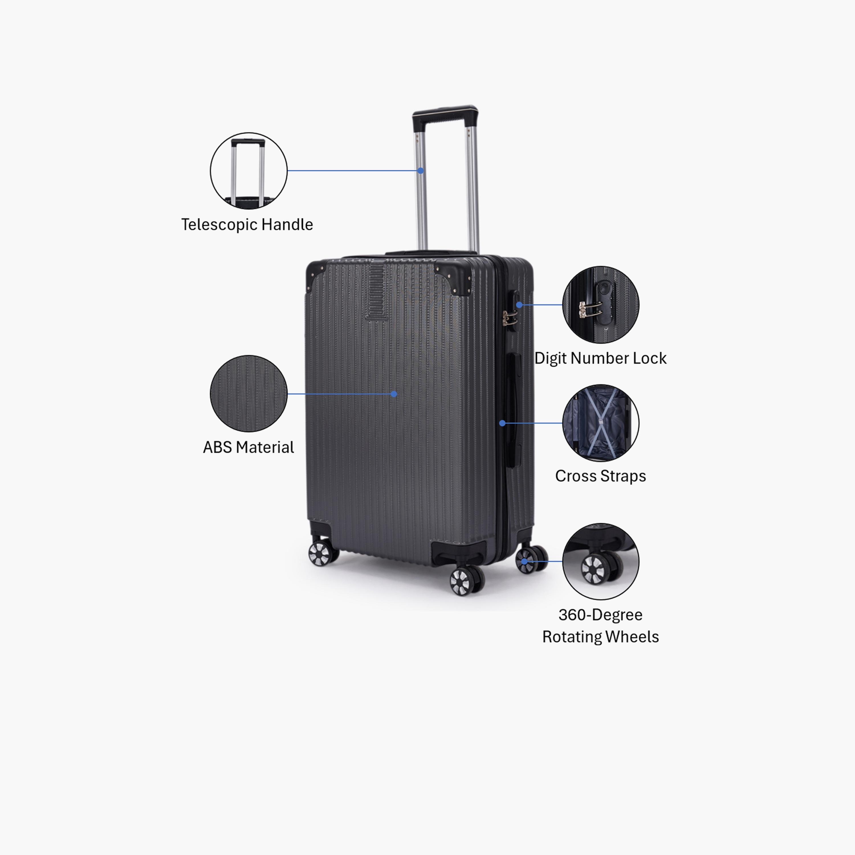 LIMRA 56 CM Small Cabin ABS Hard Sided 4-Wheeler Spinner Luggage with Combination Lock-travel-luggagesandbags-luggage-image-3
