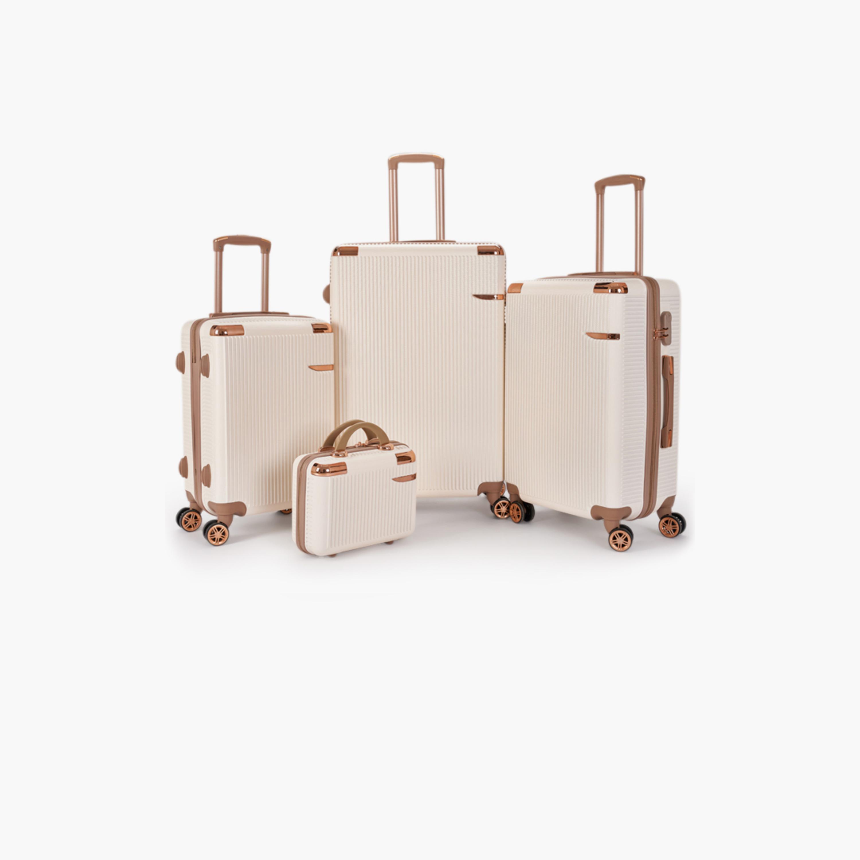 LIMRA Set of 4 ABS Hard Sided 4-Wheeler Spinner Luggage with Combination Lock-travel-luggagesandbags-luggage-image-1