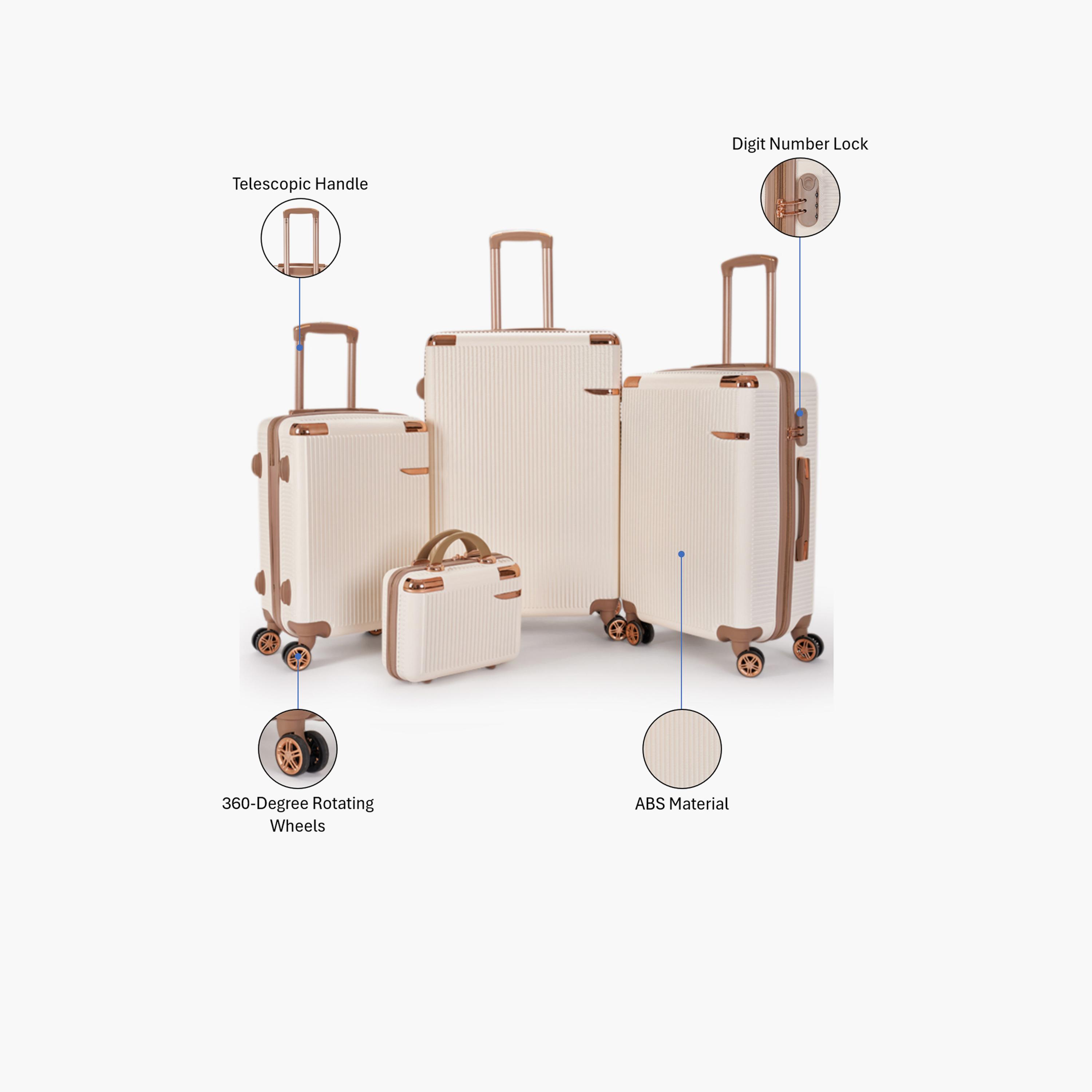 LIMRA Set of 4 ABS Hard Sided 4-Wheeler Spinner Luggage with Combination Lock-travel-luggagesandbags-luggage-image-2