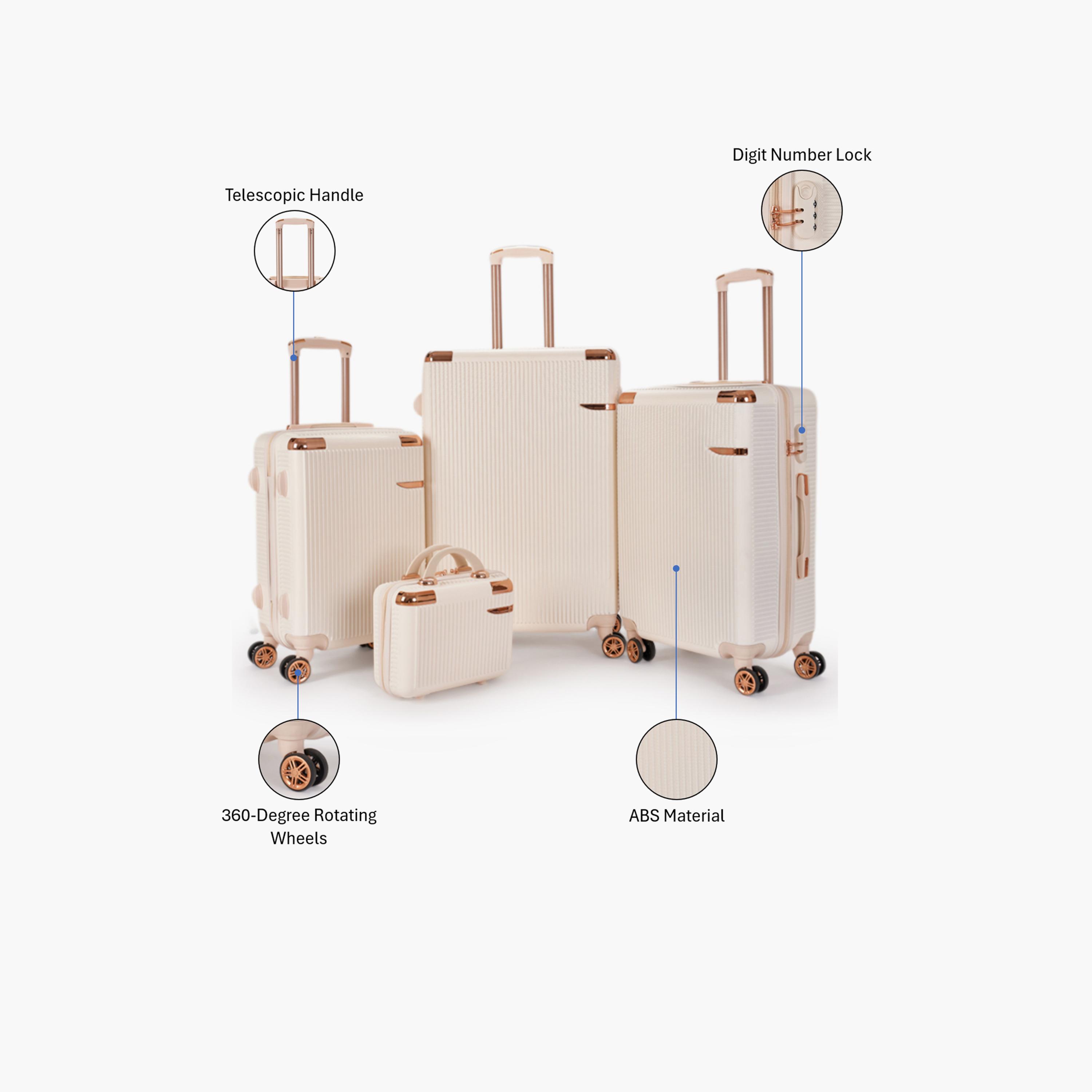 LIMRA Set of 4 ABS Hard Sided 4-Wheeler Spinner Luggage with Combination Lock-travel-luggagesandbags-luggage-image-2