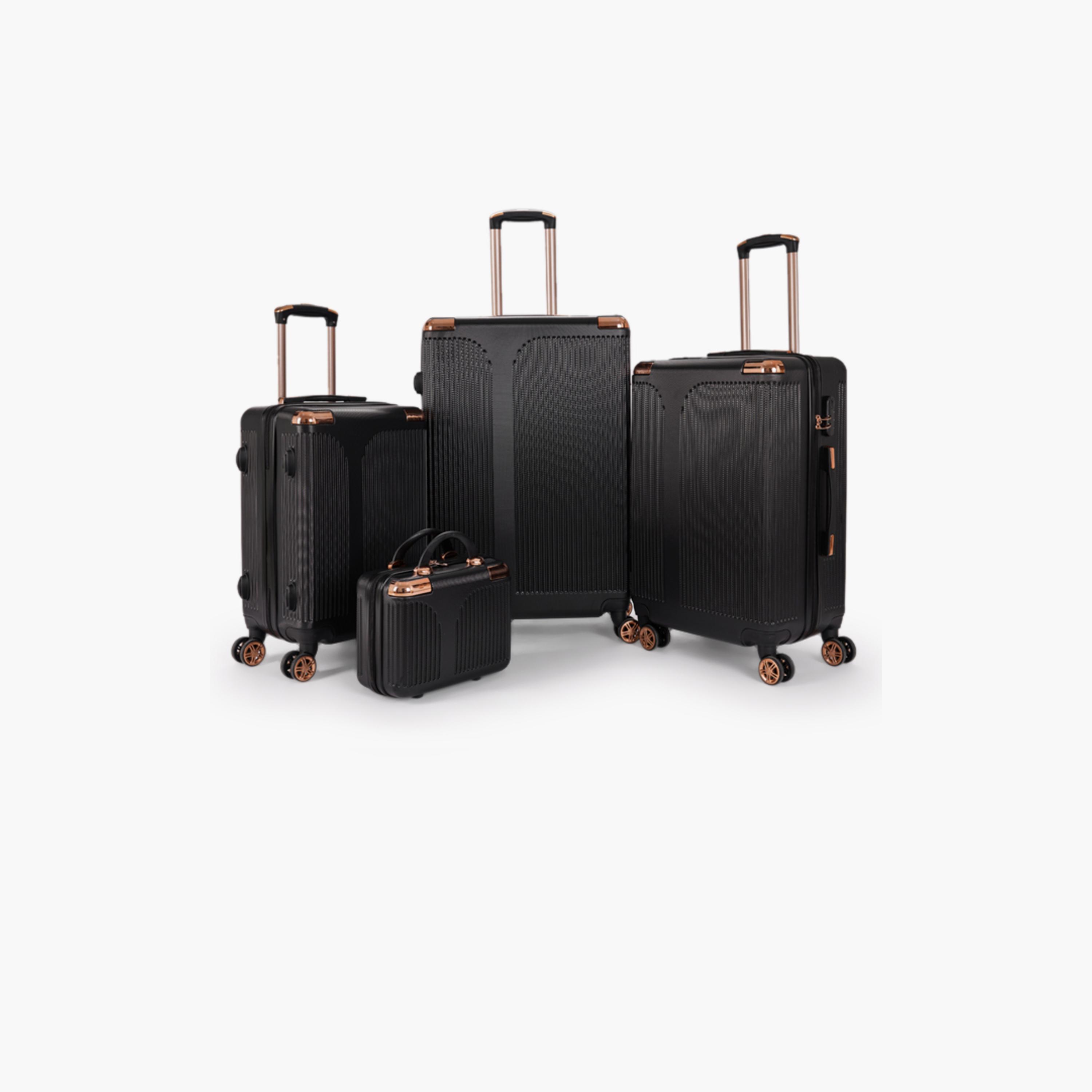 LIMRA Set of 4 ABS Hard Sided 4-Wheeler Spinner Luggage with Combination Lock-travel-luggagesandbags-luggage-image-1