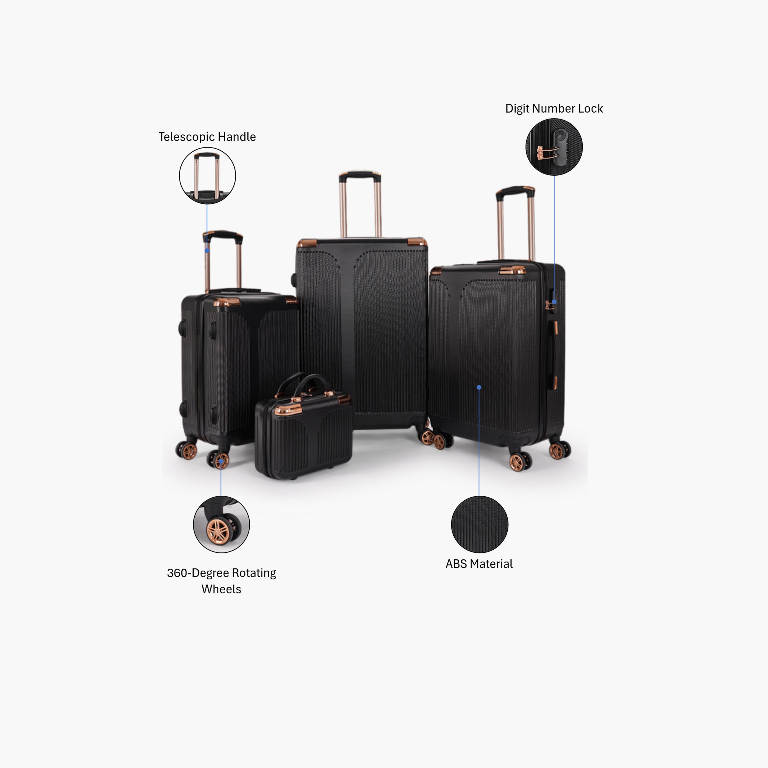 LIMRA Set of 4 ABS Hard Sided 4-Wheeler Spinner Luggage with Combination Lock-travel-luggagesandbags-luggage-image-2